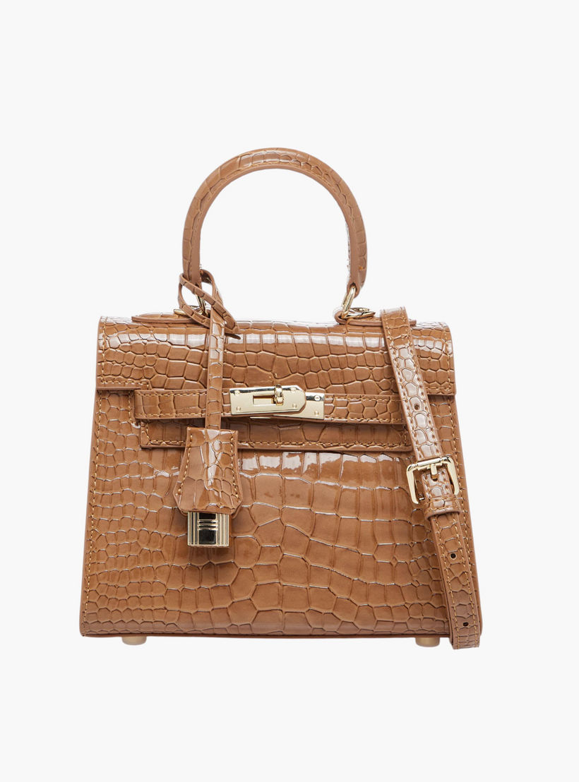 Chrisbella Textured Tote Bag with Detachable Strap-women-bagsandwallets-handbags-image-1