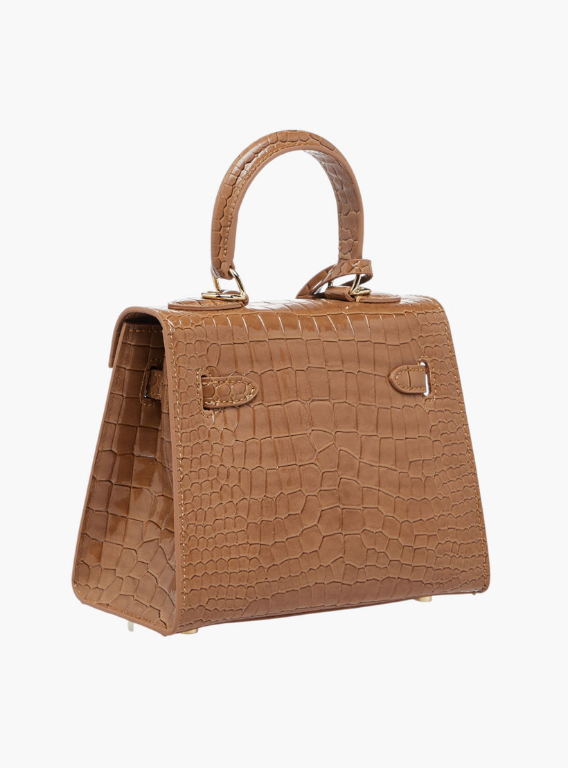 Chrisbella Textured Tote Bag with Detachable Strap-women-bagsandwallets-handbags-image-4