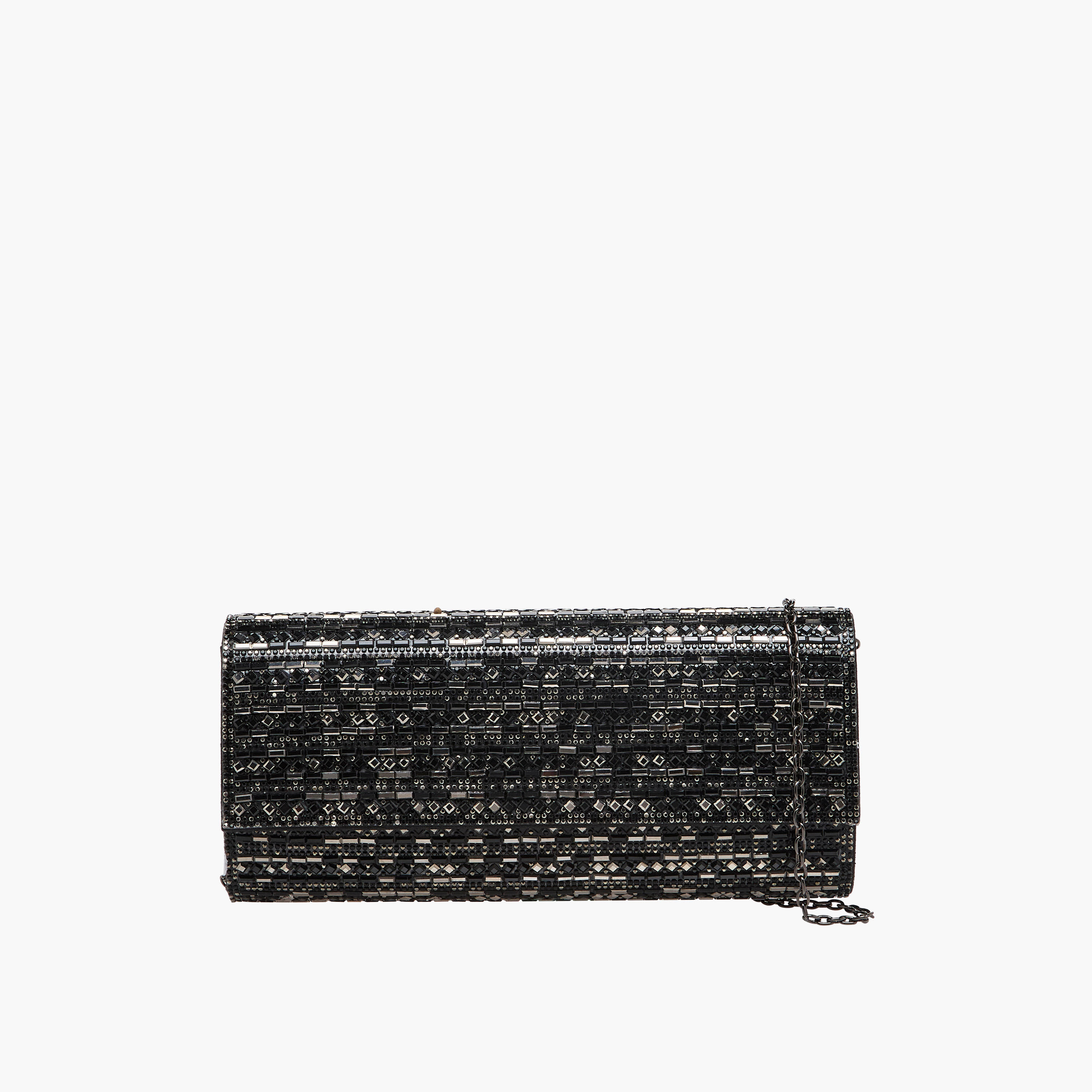 شنطة كلاتش مزيّنة بحزام سلسلة قابل للفصل للنساء من ساشا-women-bagsandwallets-handbags-image-1