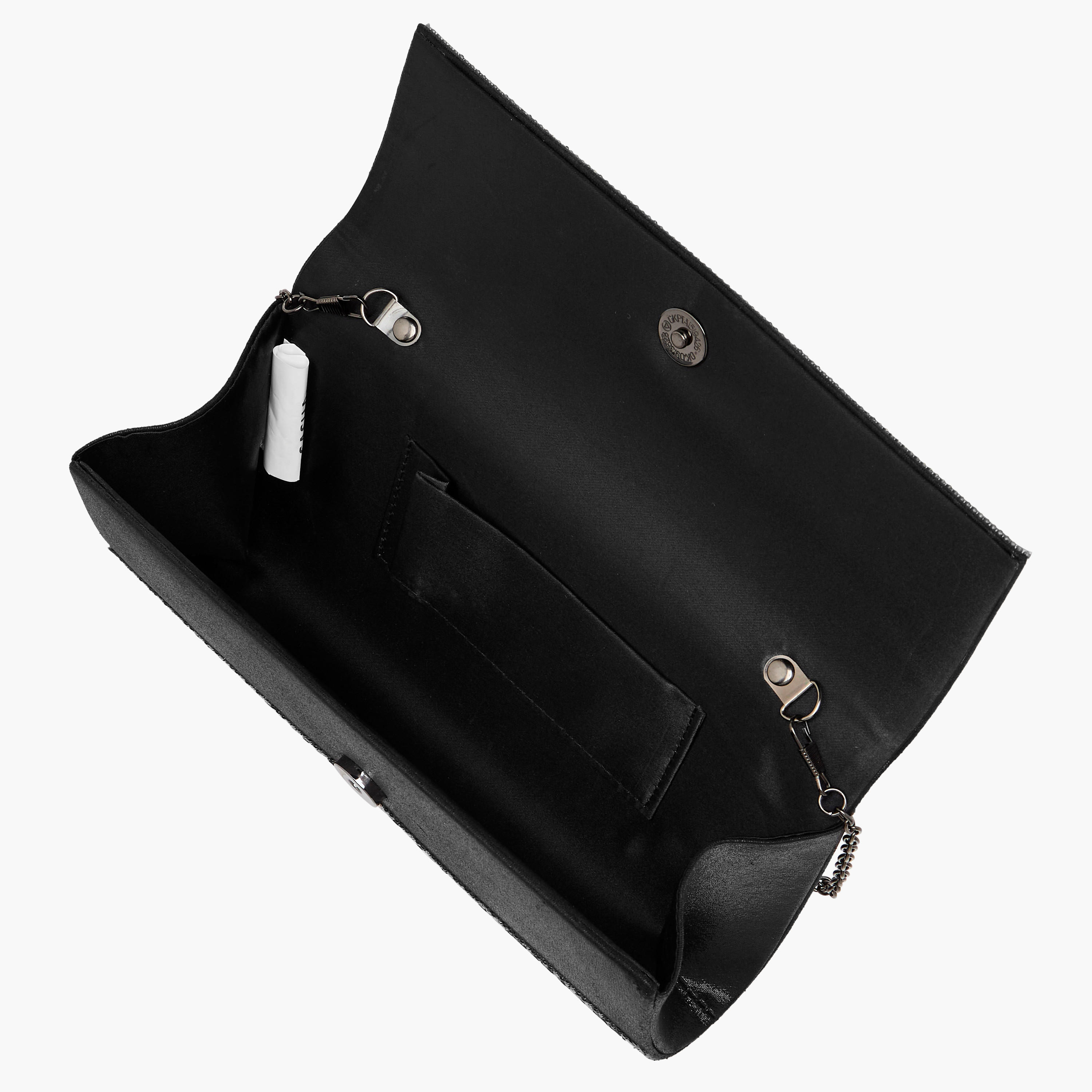 شنطة كلاتش مزيّنة بحزام سلسلة قابل للفصل للنساء من ساشا-women-bagsandwallets-handbags-image-9