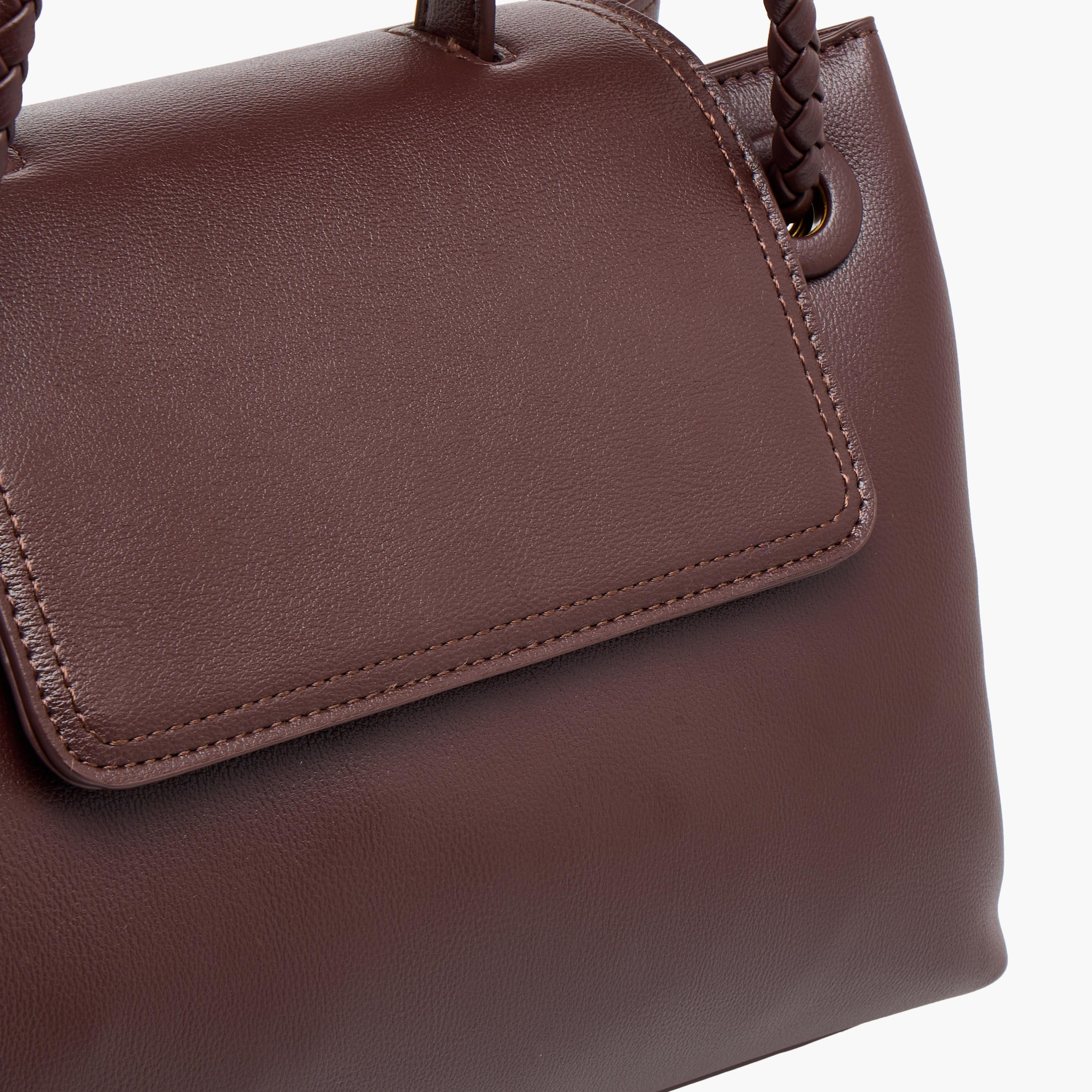 شنطة توت بارزة الملمس بمقبض مزدوج مضفر من ساشا-women-bagsandwallets-handbags-image-6