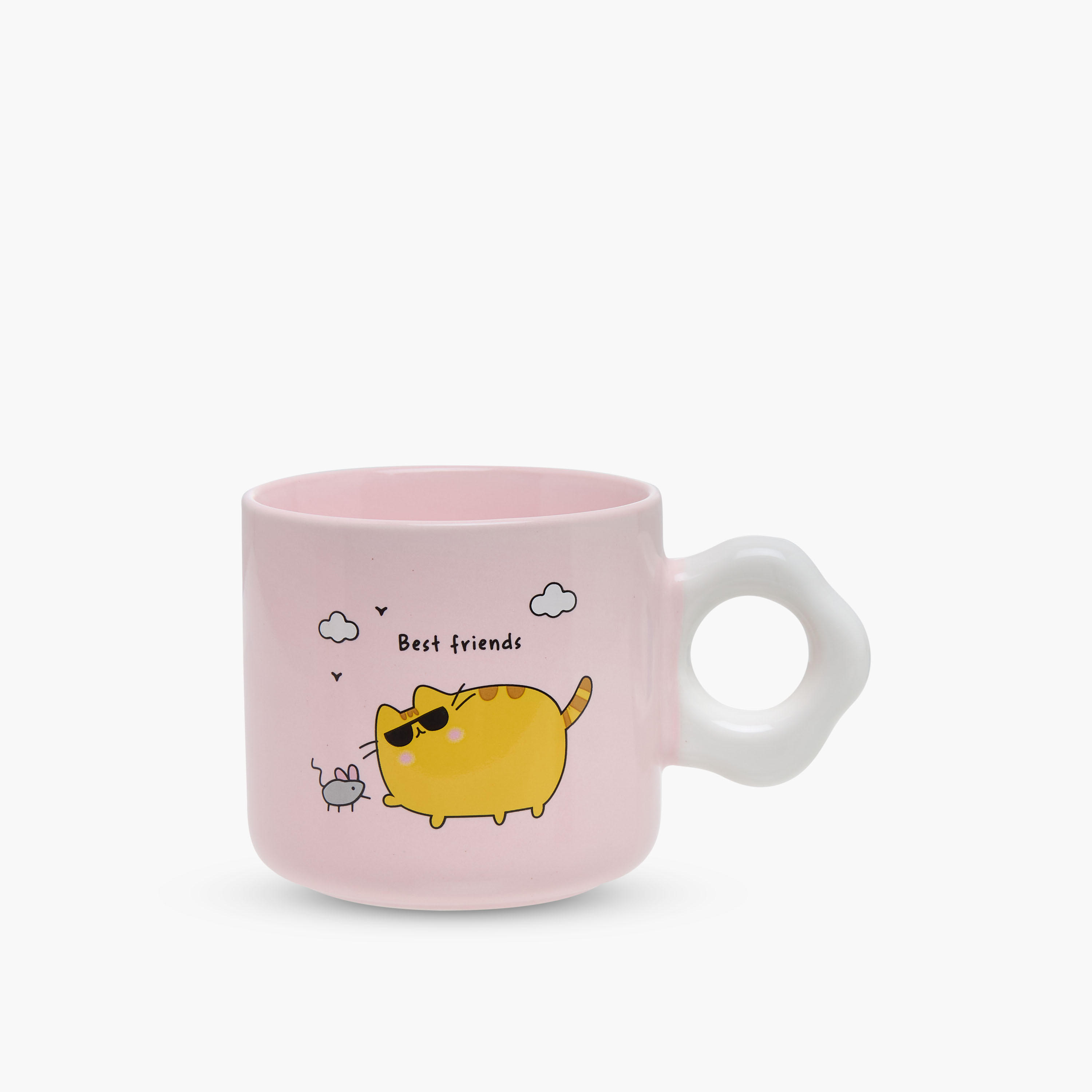 Cat Best Friends Print Bone China Mug with Curvy Handle - 320 ml-household-dining-teaandcoffee-mugsandcups-image-1