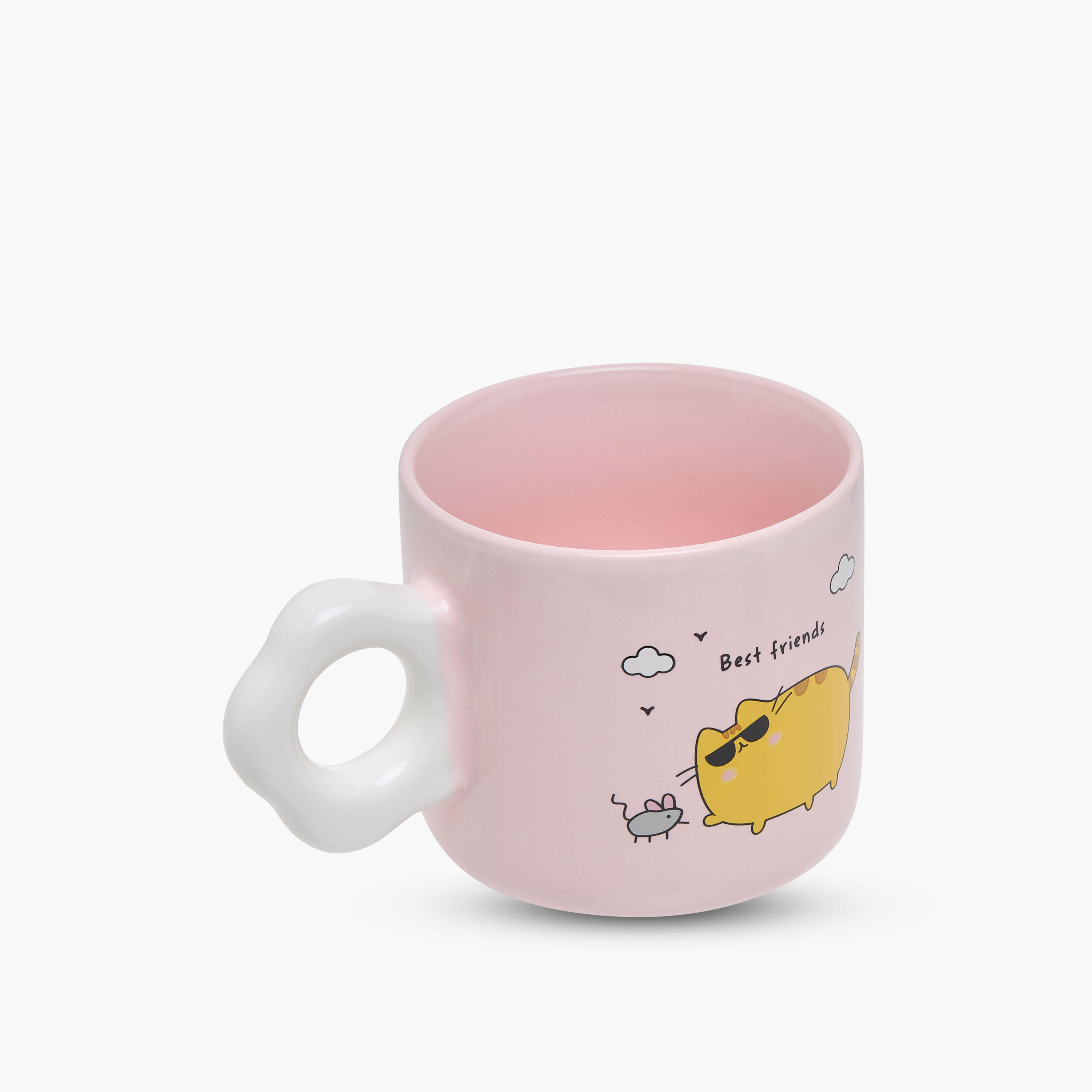 Cat Best Friends Print Bone China Mug with Curvy Handle - 320 ml-household-dining-teaandcoffee-mugsandcups-image-2
