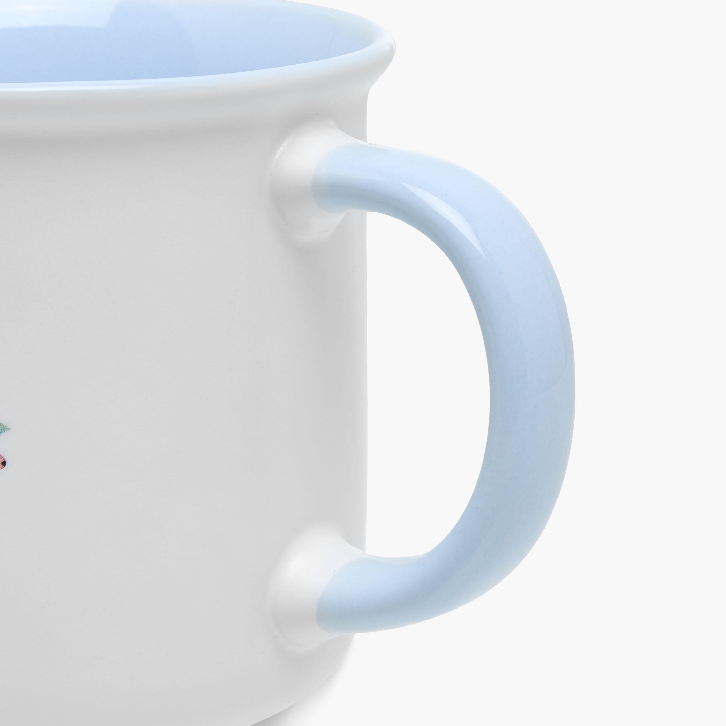 Floral Print Bone China Mug with Initial N - 355 ml-household-dining-teaandcoffee-mugsandcups-image-3