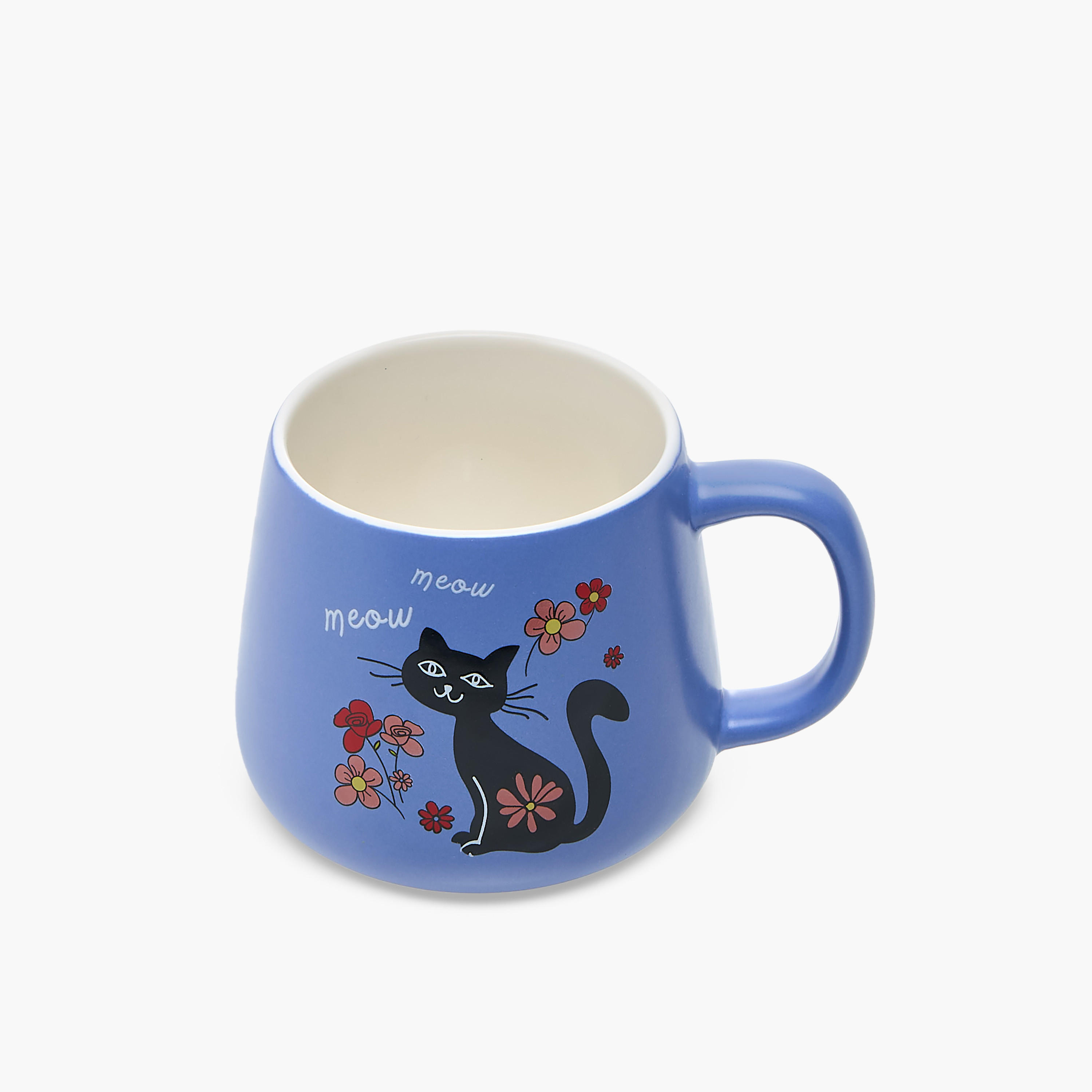 Cat Print Bone China Mug with Handle-household-dining-teaandcoffee-mugsandcups-image-2