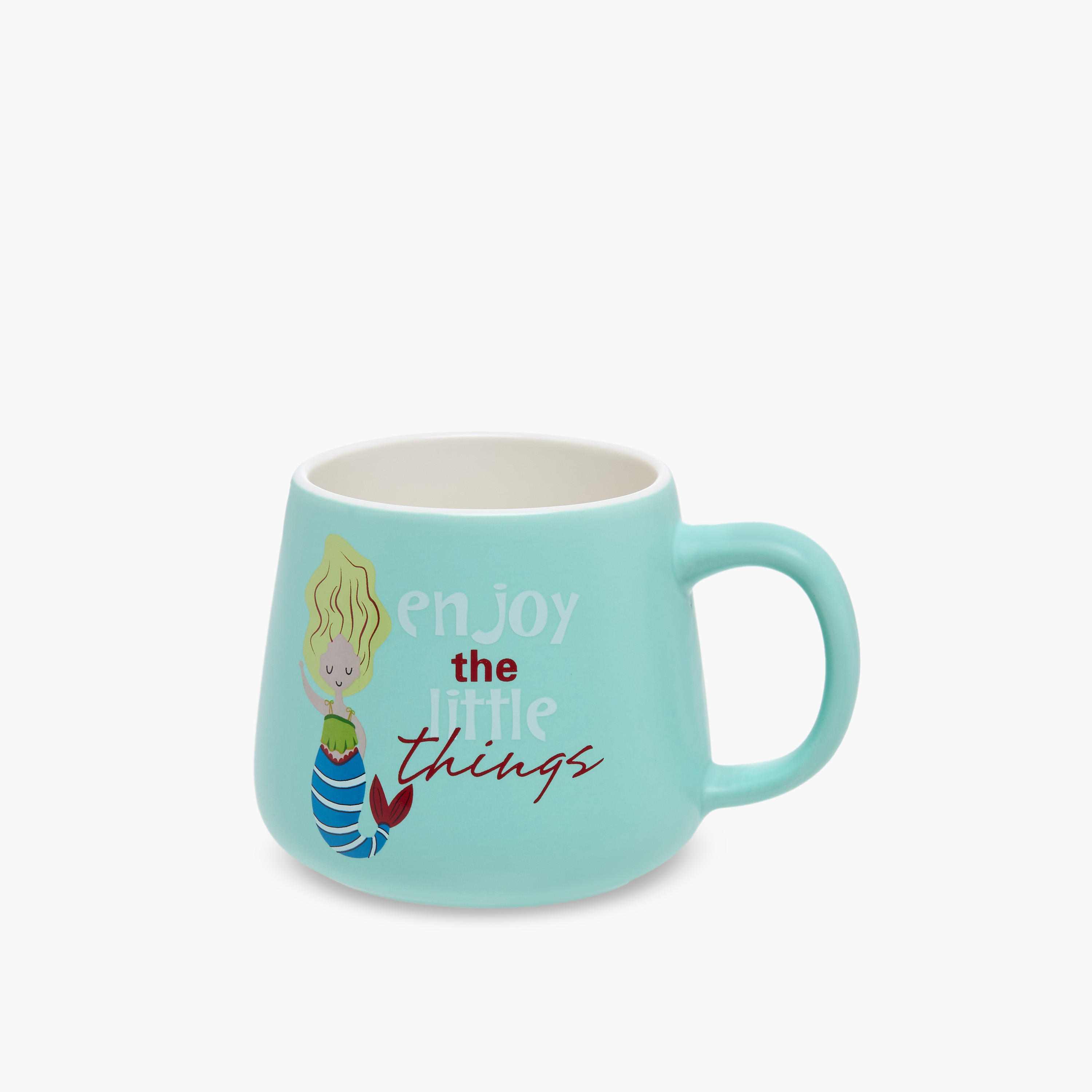 Mermaid Print Bone China Mug with Handle-household-dining-teaandcoffee-mugsandcups-image-1