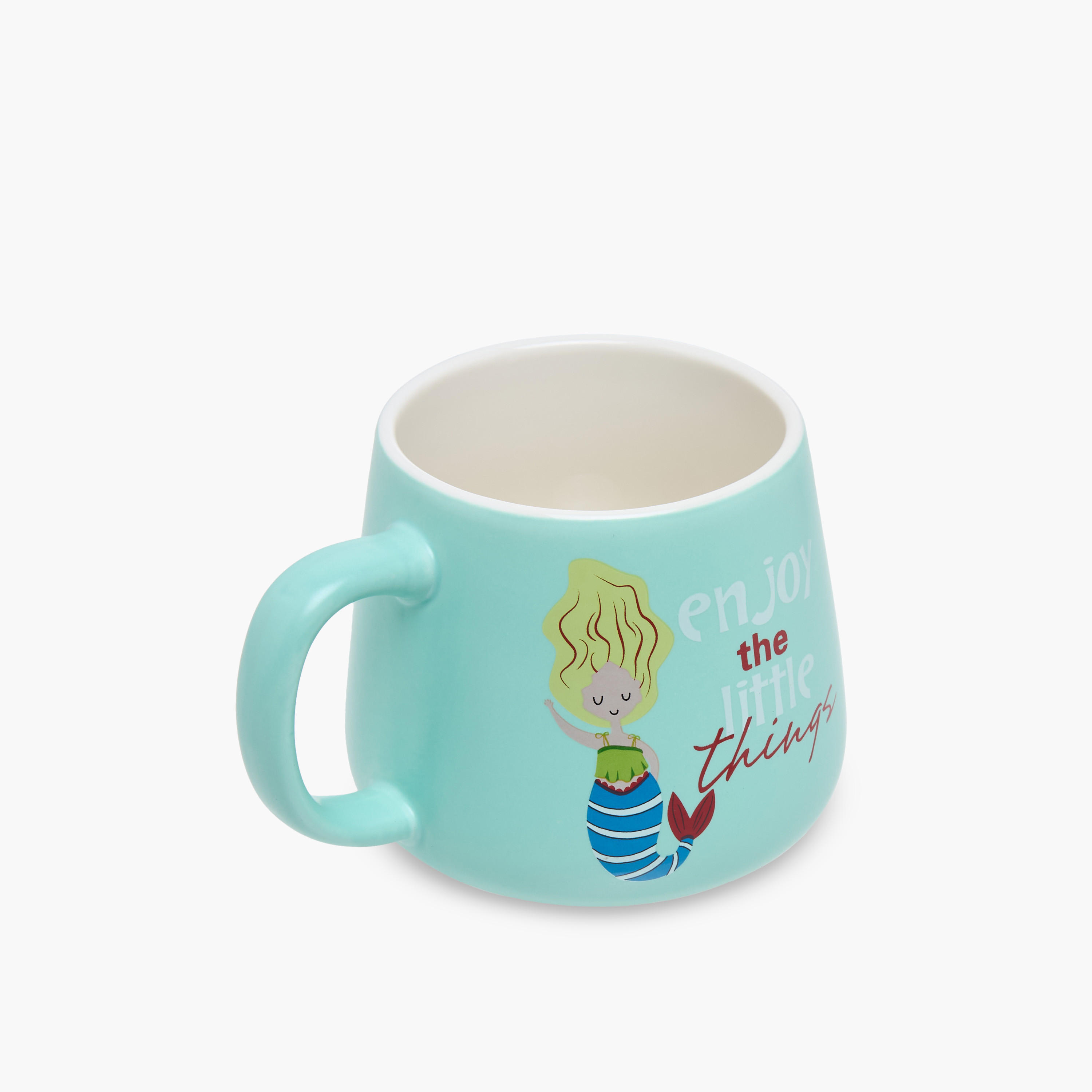 Mermaid Print Bone China Mug with Handle-household-dining-teaandcoffee-mugsandcups-image-2
