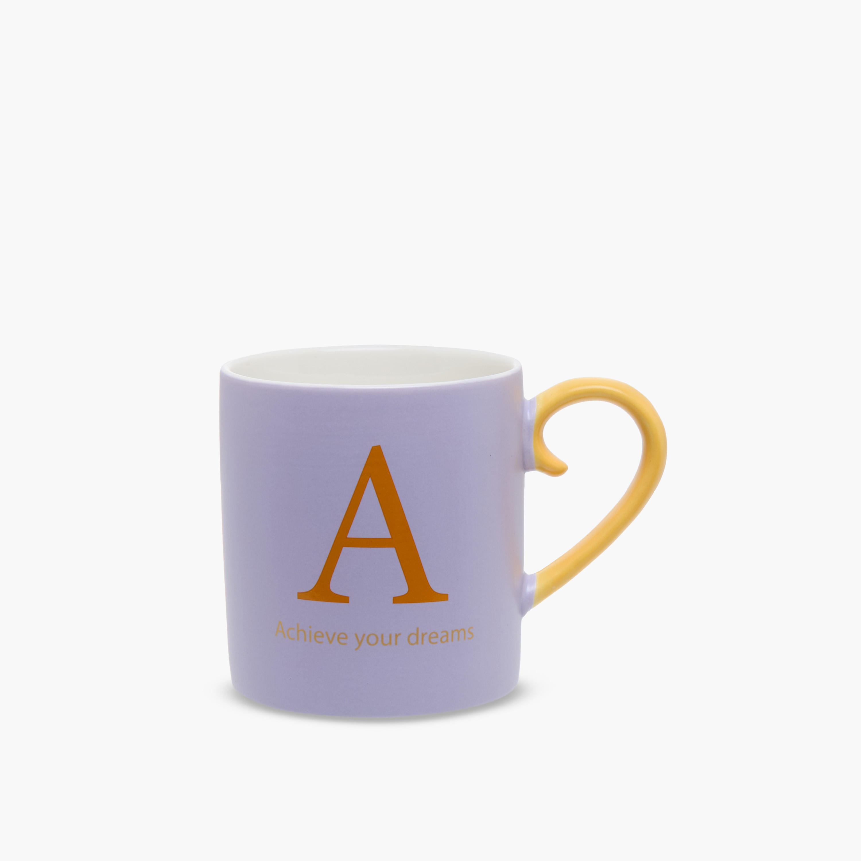 Slogan Print Bone China Mug with Initial A-household-dining-teaandcoffee-mugsandcups-image-1