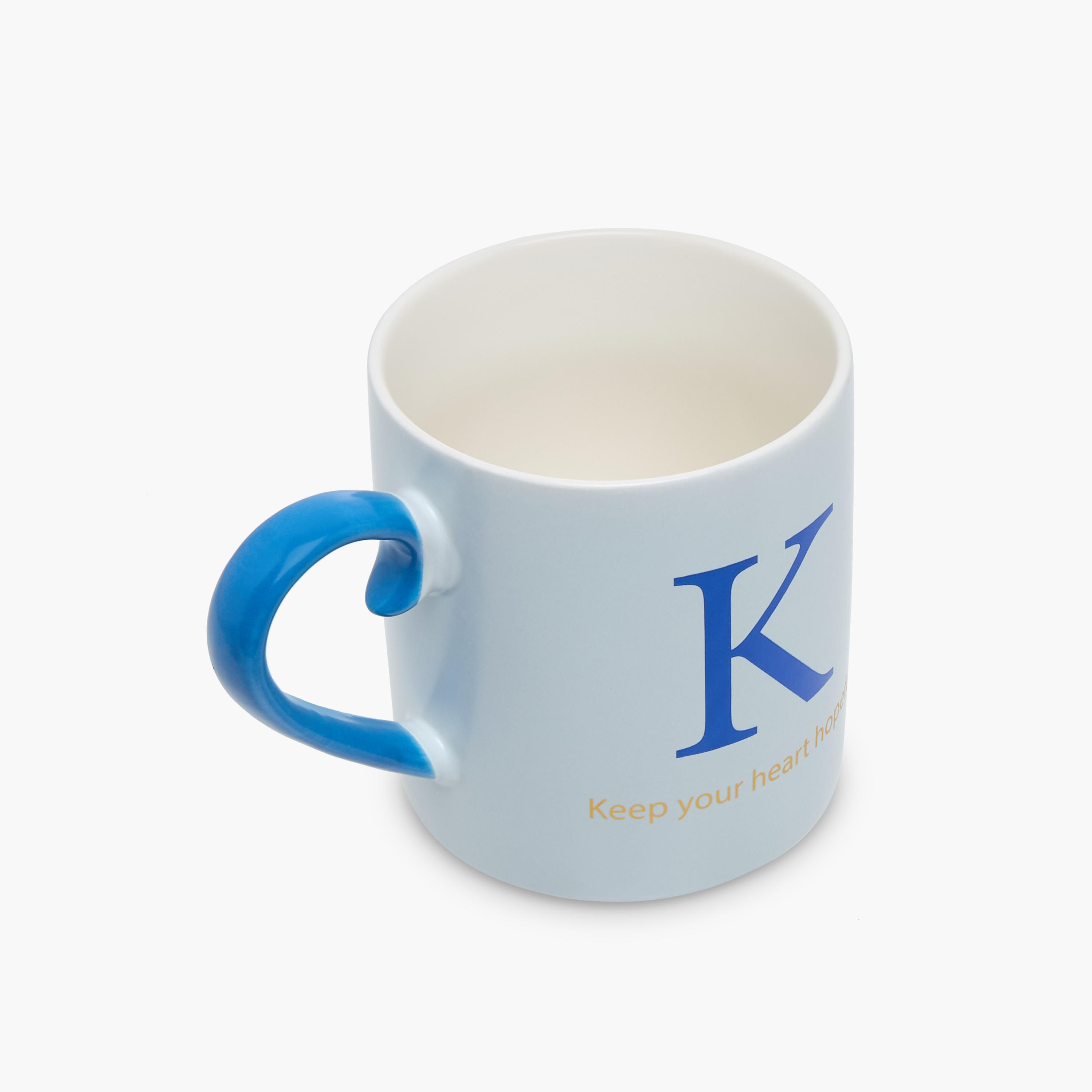 Slogan Print Bone China Mug with Initial K-household-dining-teaandcoffee-mugsandcups-image-2