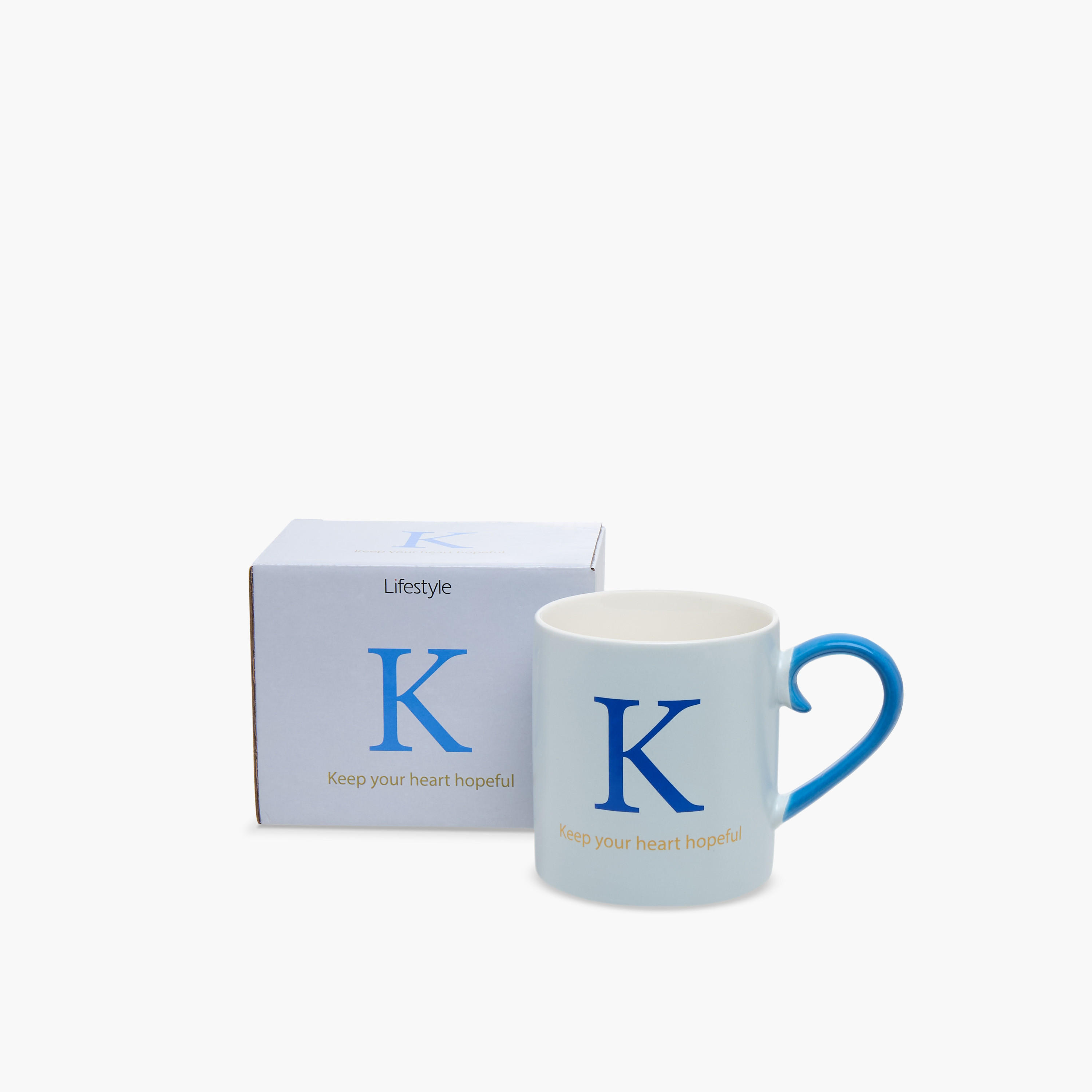 Slogan Print Bone China Mug with Initial K-household-dining-teaandcoffee-mugsandcups-image-4