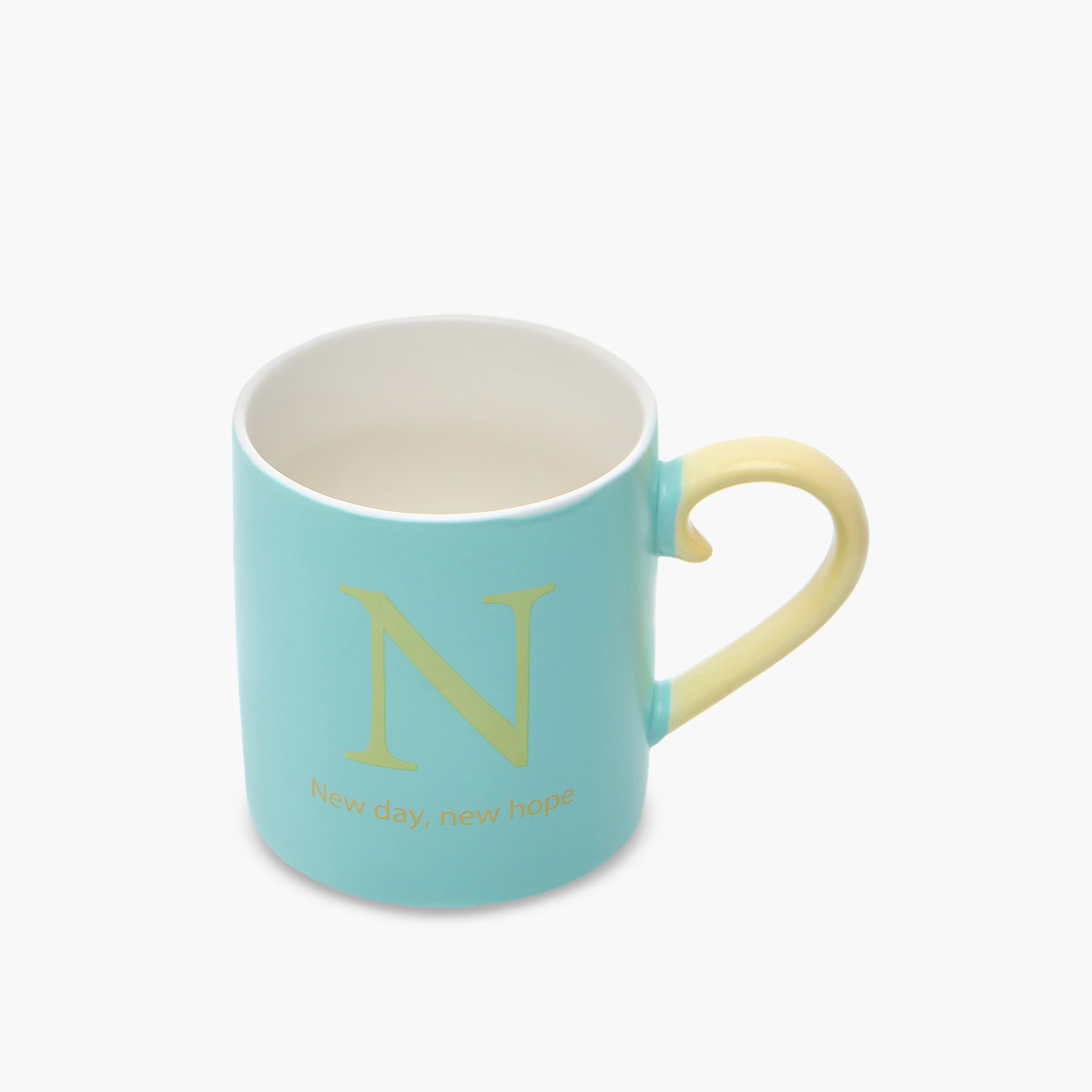 Slogan Print Bone China Mug with Initial N-household-dining-teaandcoffee-mugsandcups-image-2