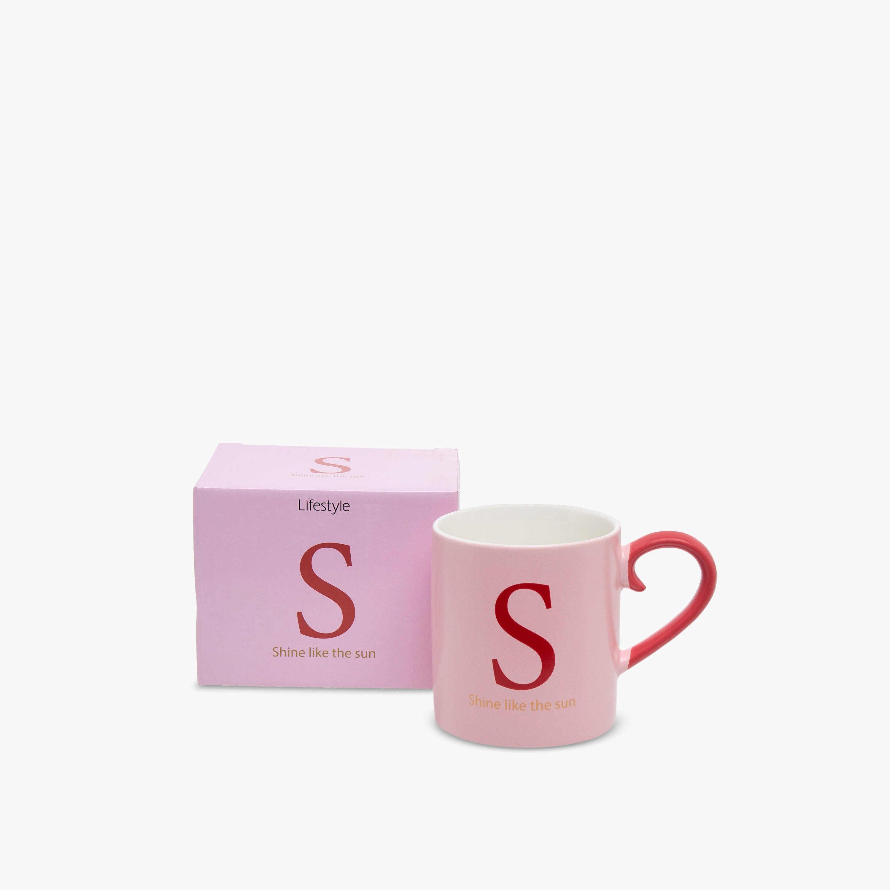 Slogan Print Bone China Mug with Initial S-household-dining-teaandcoffee-mugsandcups-image-4