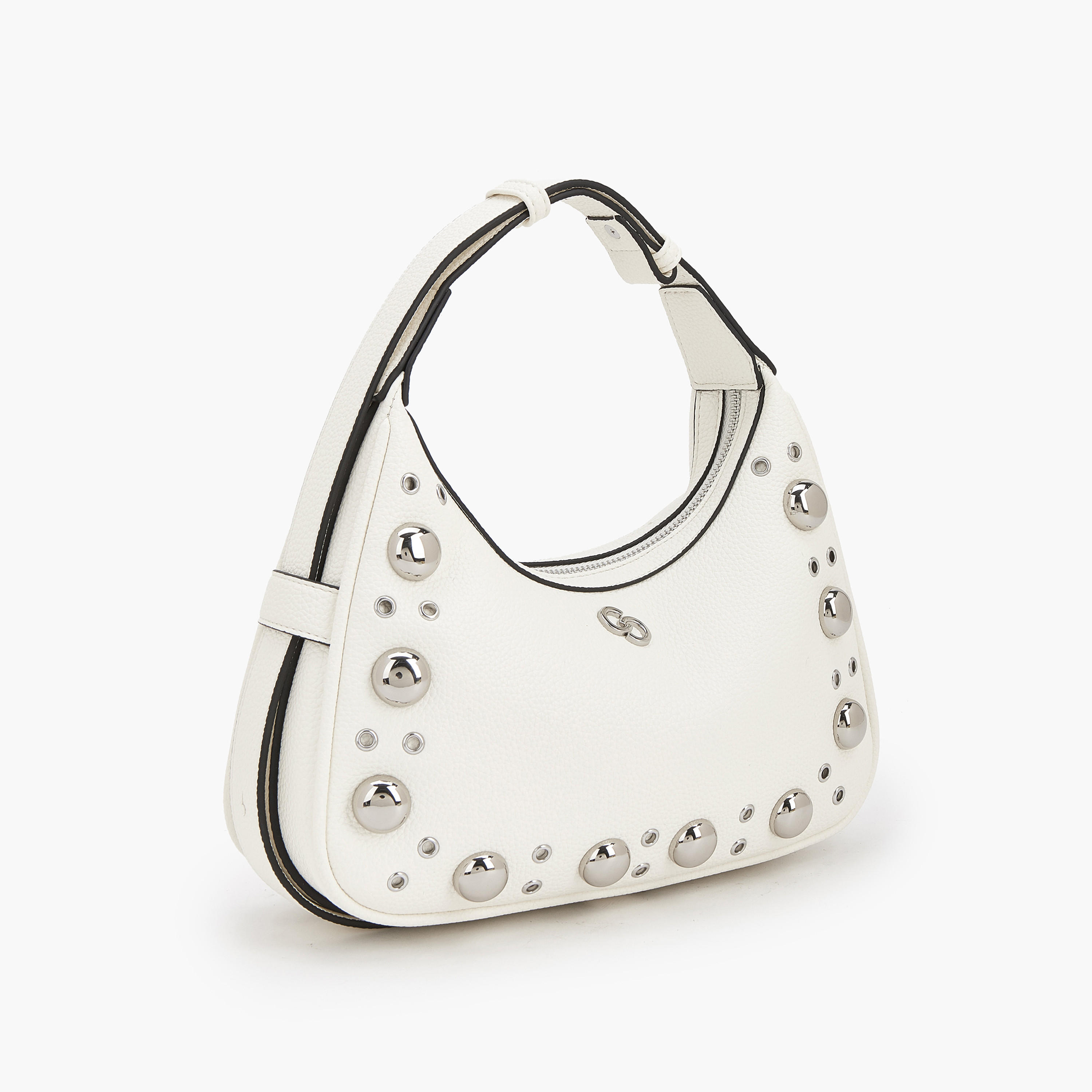 Celeste Studded Shoulder Bag with Zip Closure-women-bagsandwallets-handbags-image-3