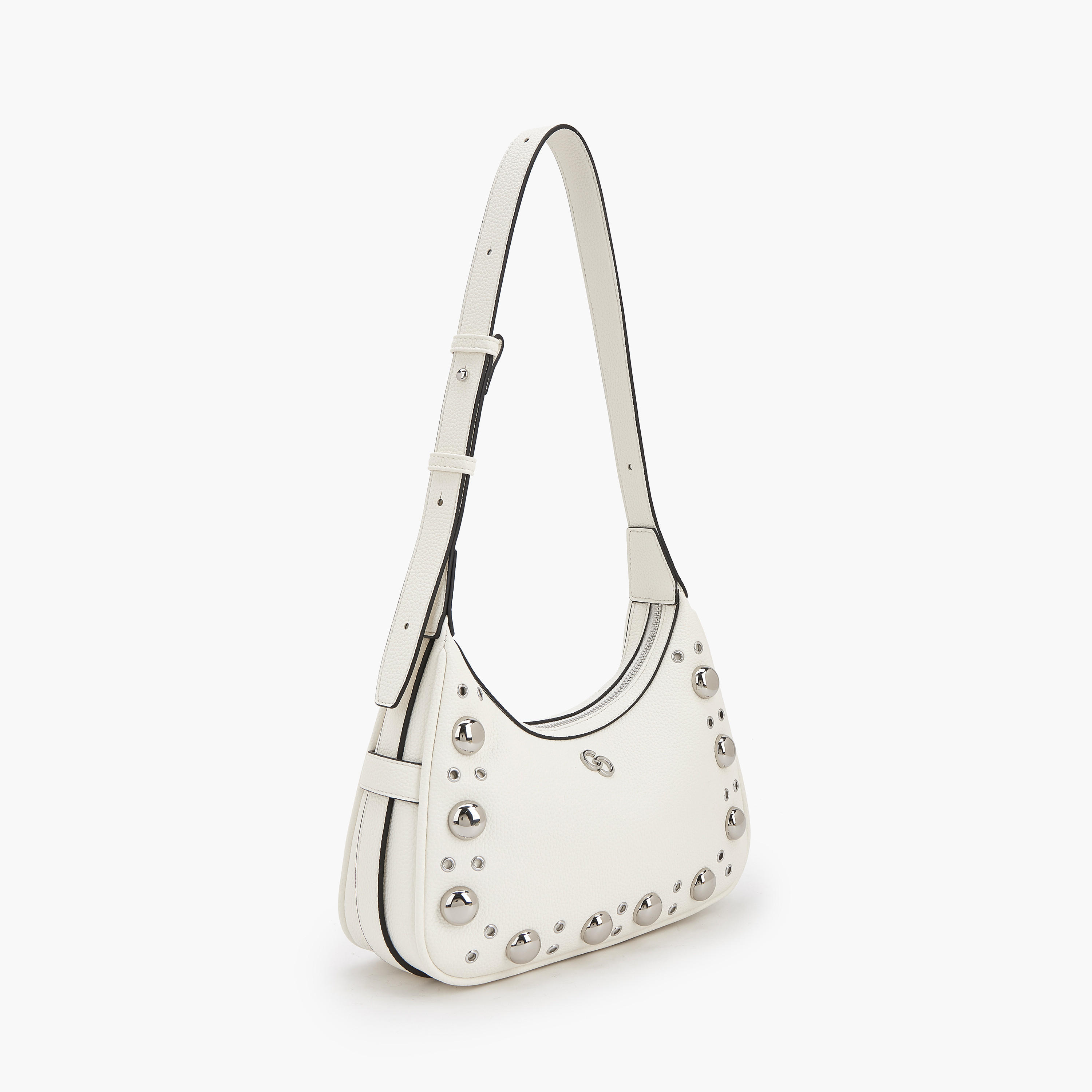 Celeste Studded Shoulder Bag with Zip Closure-women-bagsandwallets-handbags-image-7