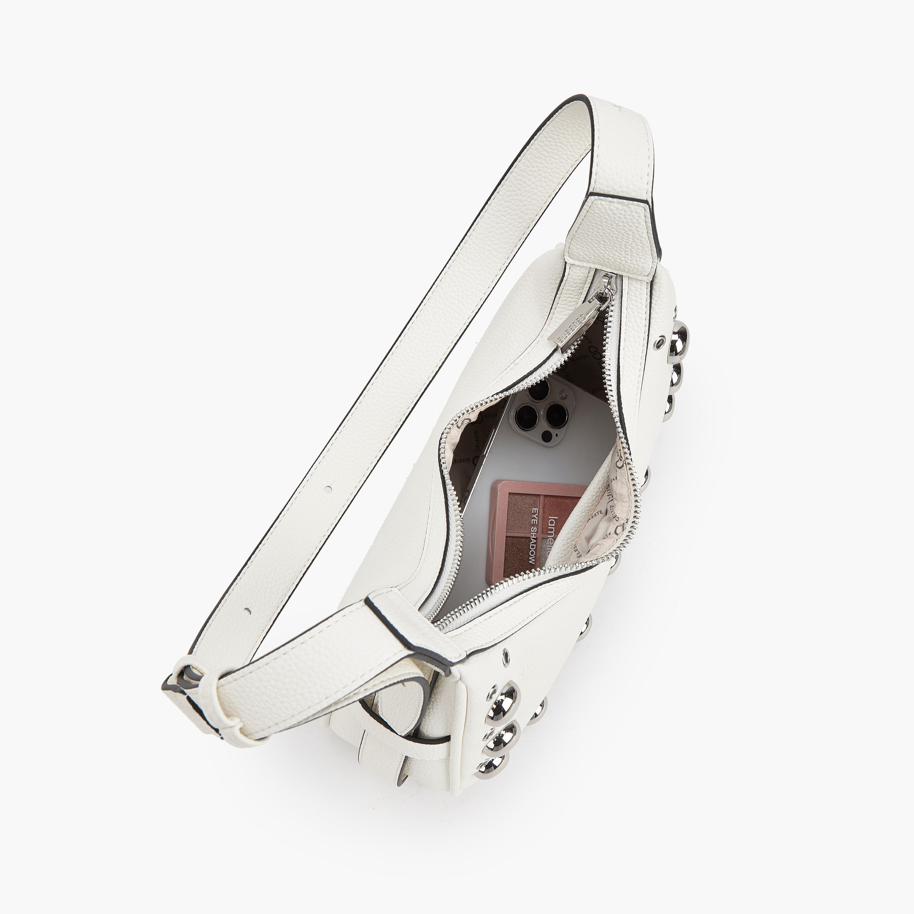 Celeste Studded Shoulder Bag with Zip Closure-women-bagsandwallets-handbags-image-8