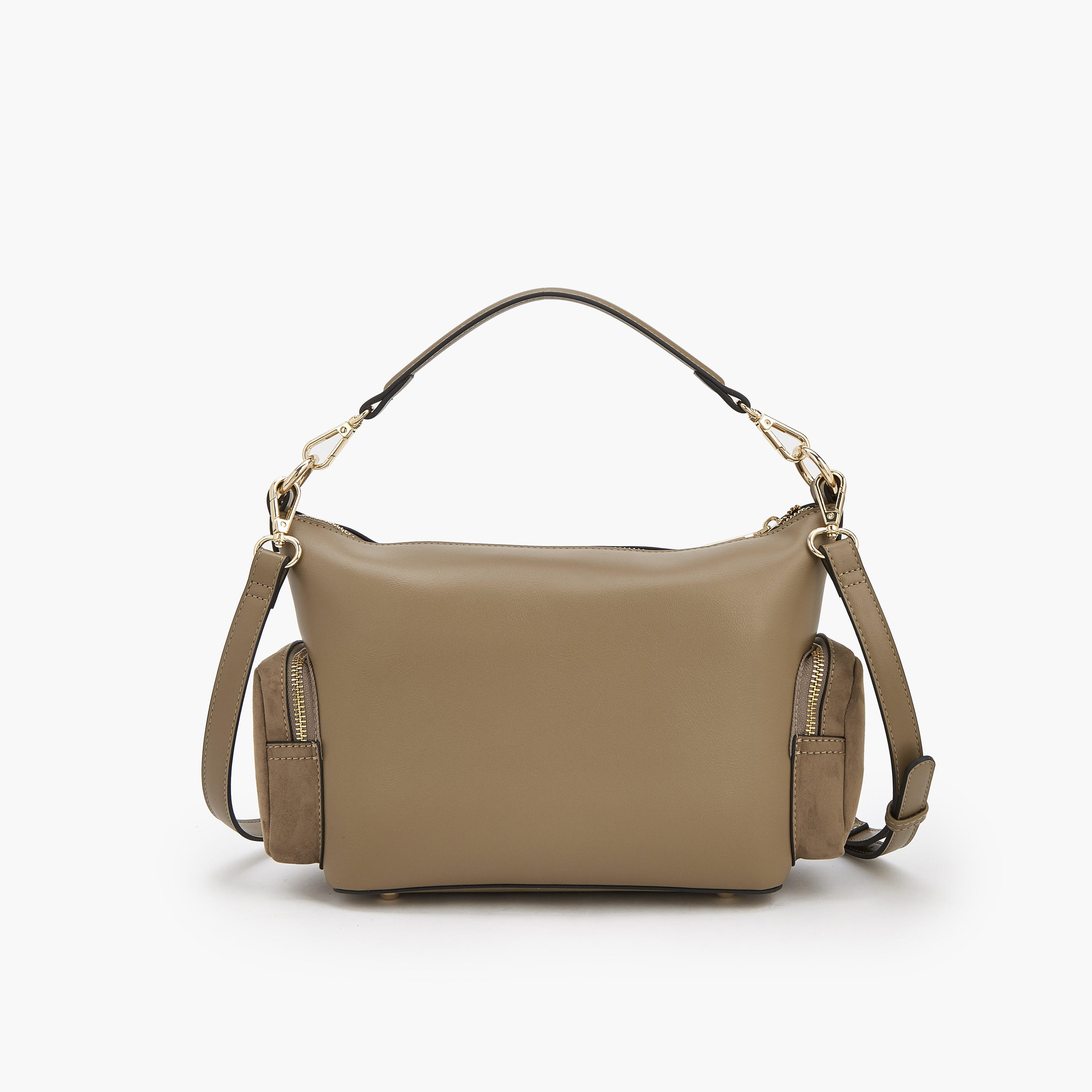 Celeste Suede Shoulder Bag with Buckle Detail-women-bagsandwallets-handbags-image-5