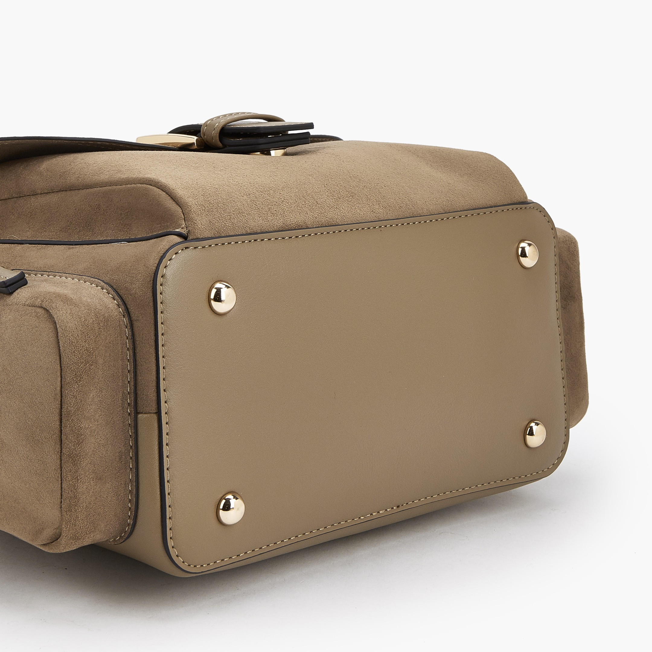 Celeste Suede Shoulder Bag with Buckle Detail-women-bagsandwallets-handbags-image-7
