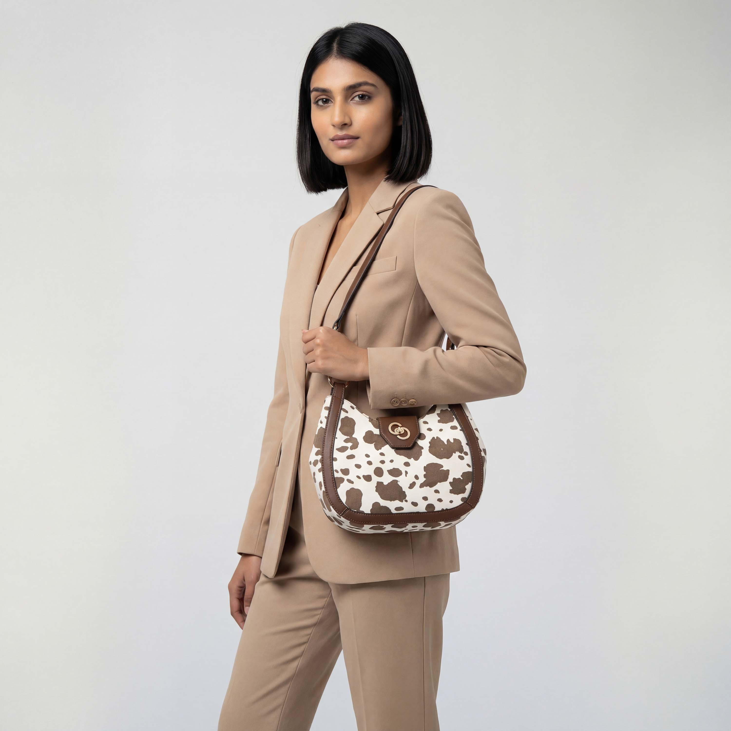 Celeste Animal Print Shoulder Bag with Twist Lock Closure-women-bagsandwallets-handbags-image-2