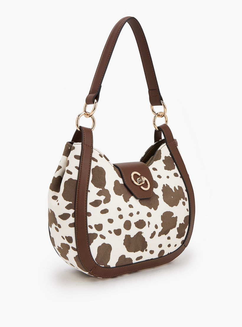 Celeste Animal Print Shoulder Bag with Twist Lock Closure-women-bagsandwallets-handbags-image-3