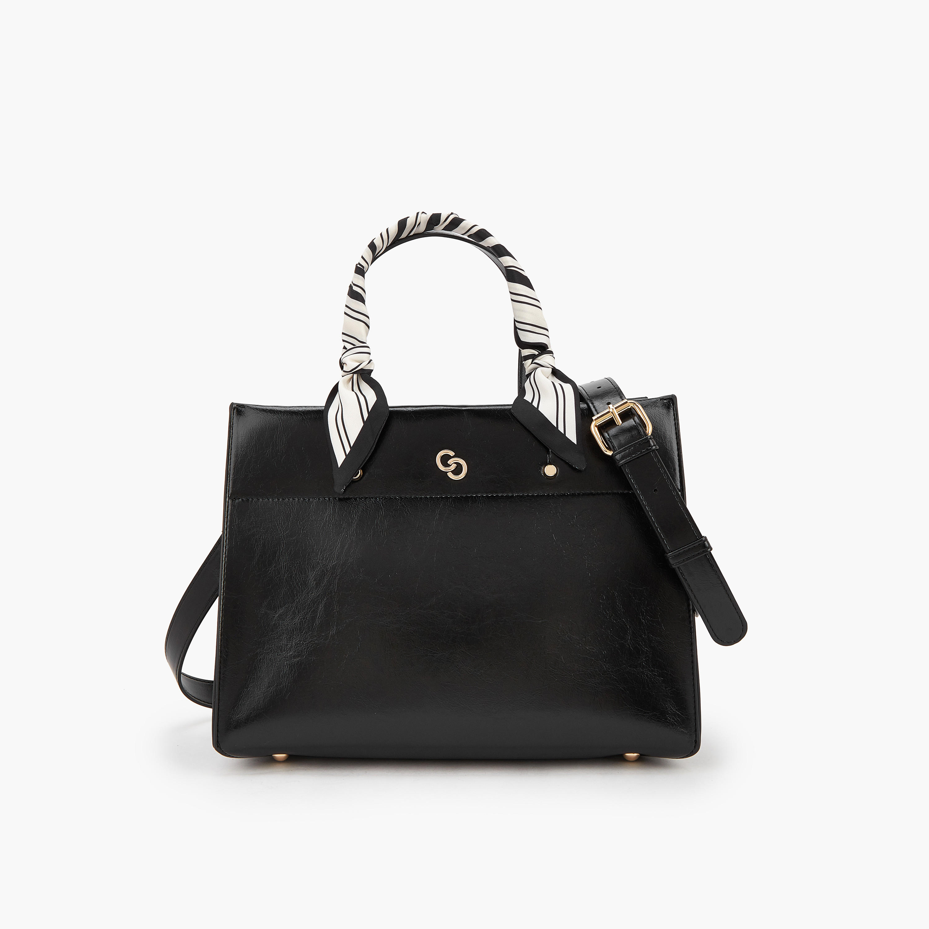 Celeste Scarf Accent Tote Bag with Double Handles-women-bagsandwallets-handbags-image-1