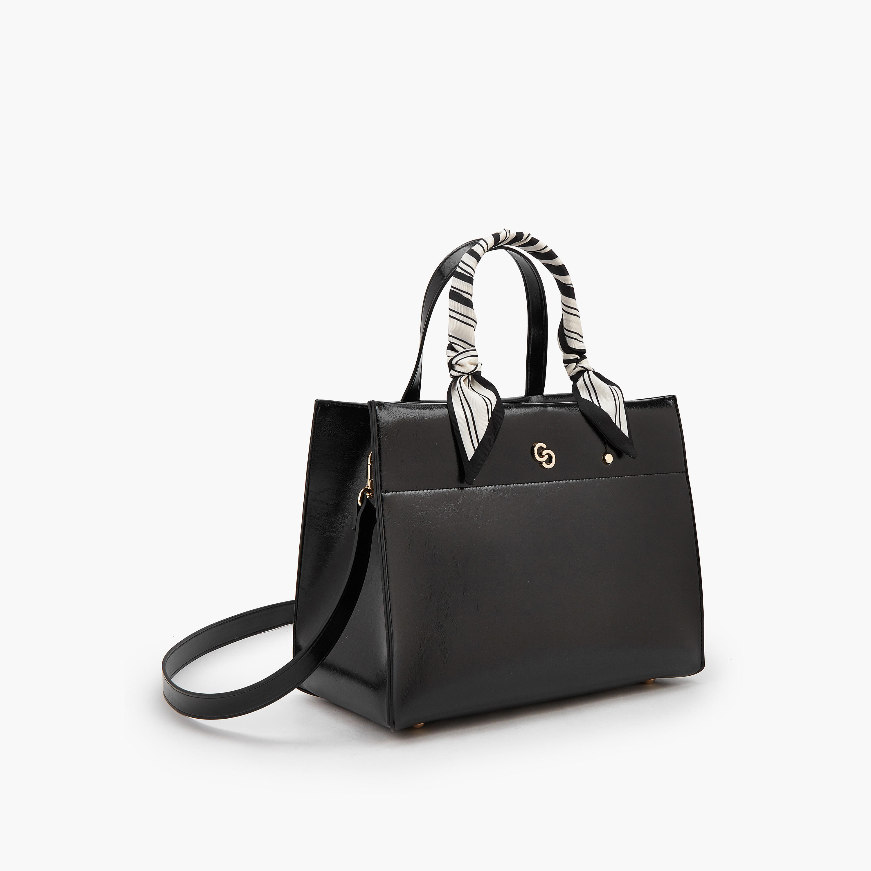 Celeste Scarf Accent Tote Bag with Double Handles-women-bagsandwallets-handbags-image-4
