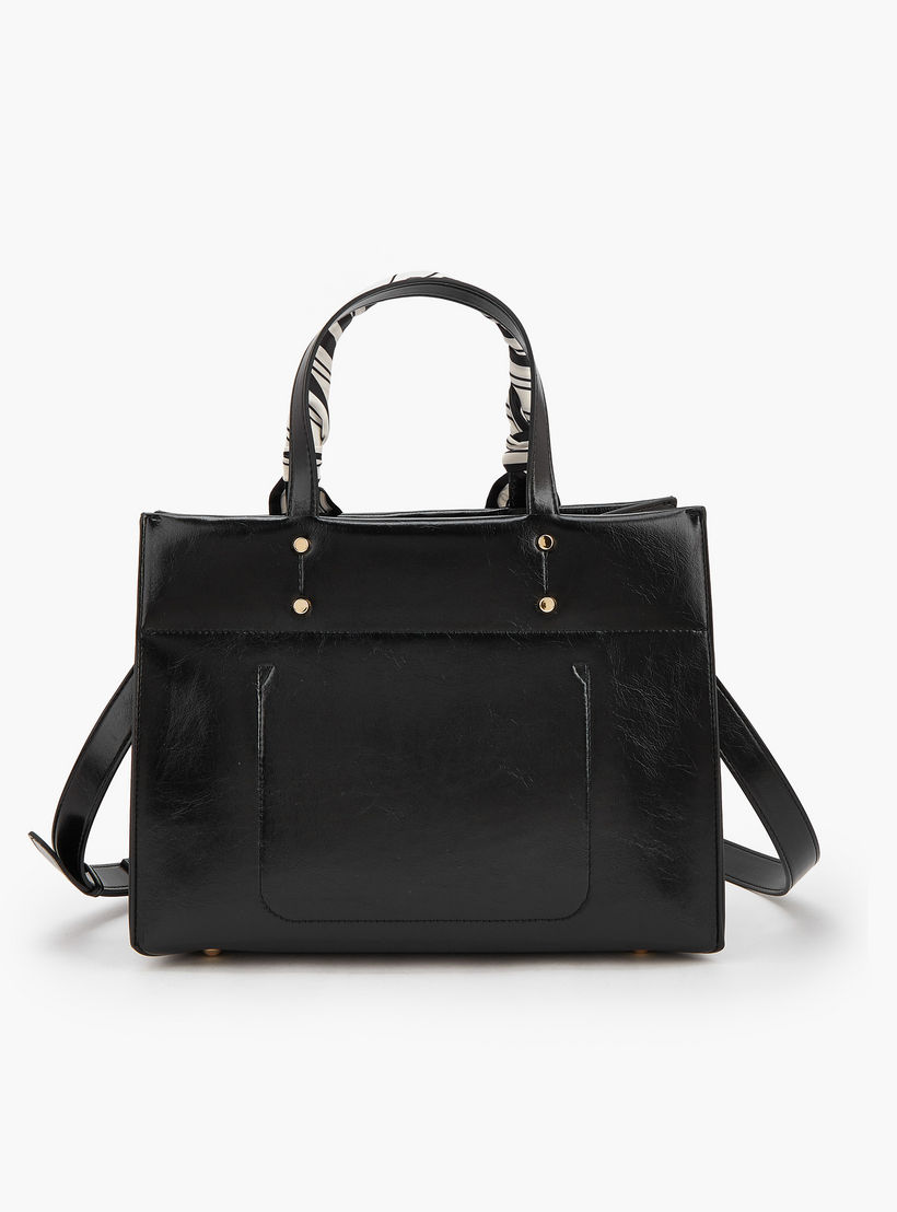 Celeste Scarf Accent Tote Bag with Double Handles-women-bagsandwallets-handbags-image-5