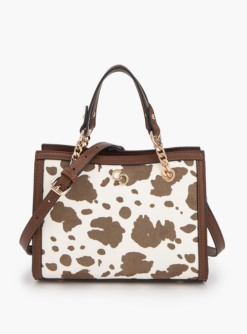 شنطة توتي بمقابض سلسلة وطبعات حيوانات من سيليست-women-bagsandwallets-handbags-image-1