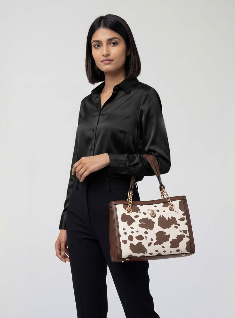 شنطة توتي بمقابض سلسلة وطبعات حيوانات من سيليست-women-bagsandwallets-handbags-image-2