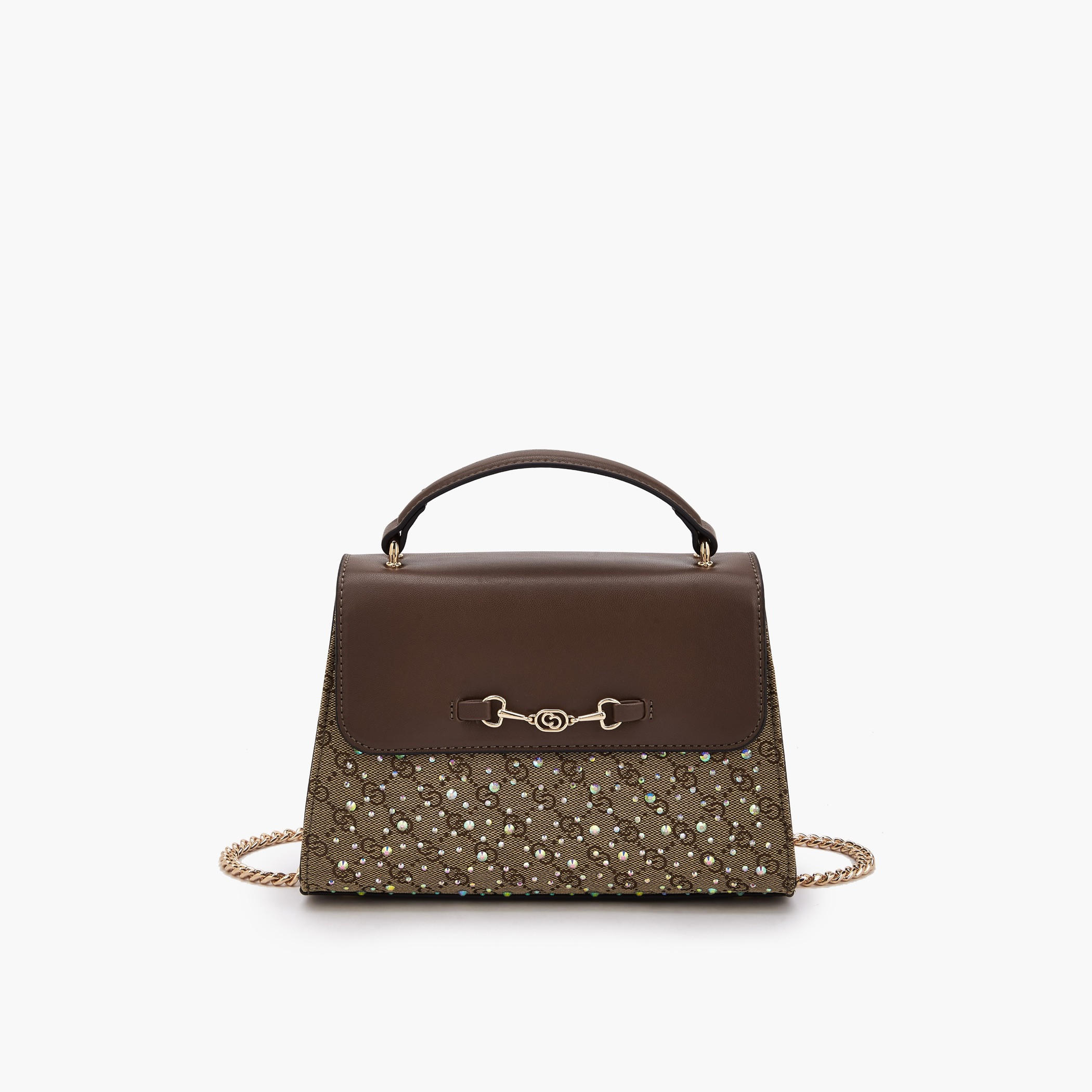 Celeste Embellished Satchel Bag with Detachable Strap-women-bagsandwallets-handbags-image-1