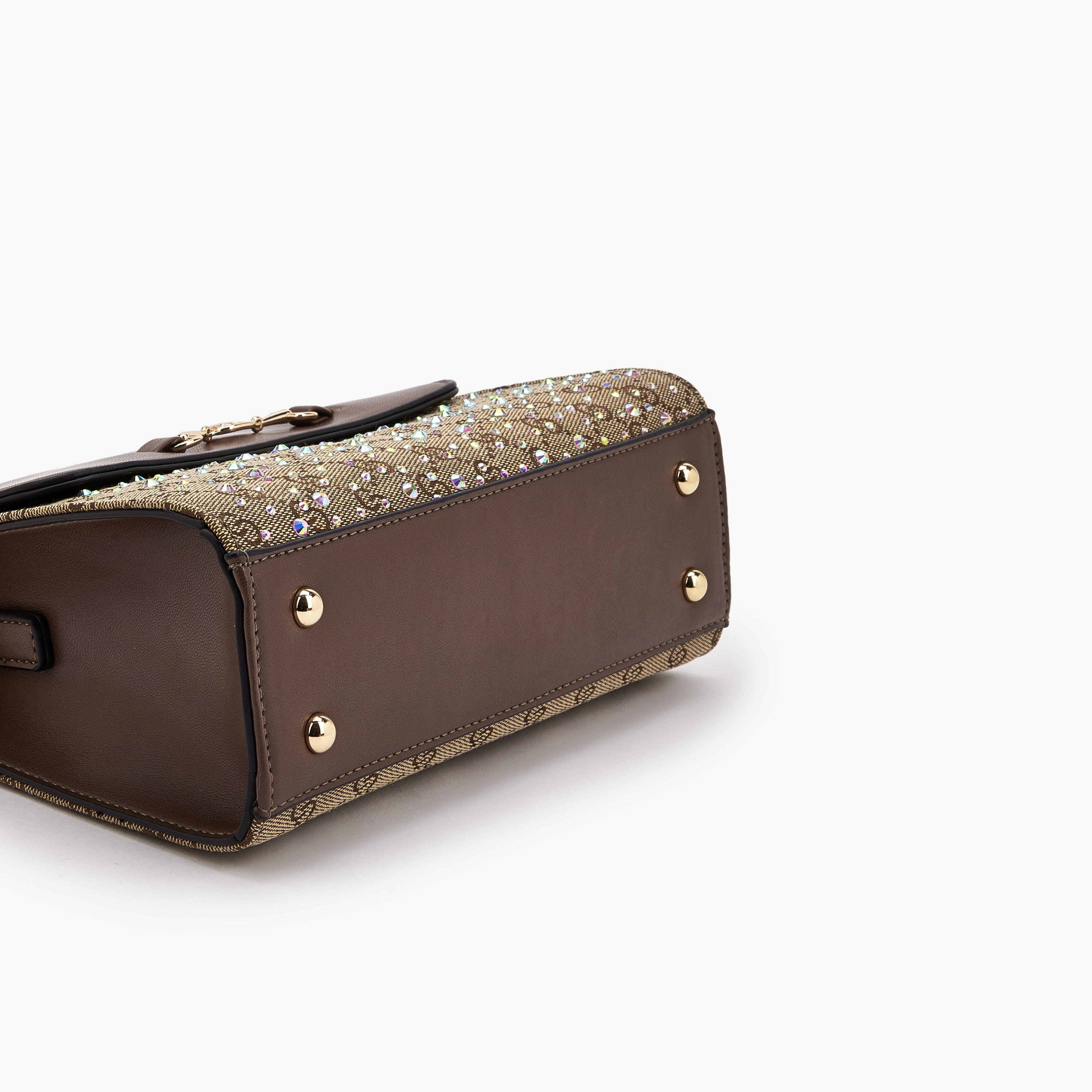 Celeste Embellished Satchel Bag with Detachable Strap-women-bagsandwallets-handbags-image-6