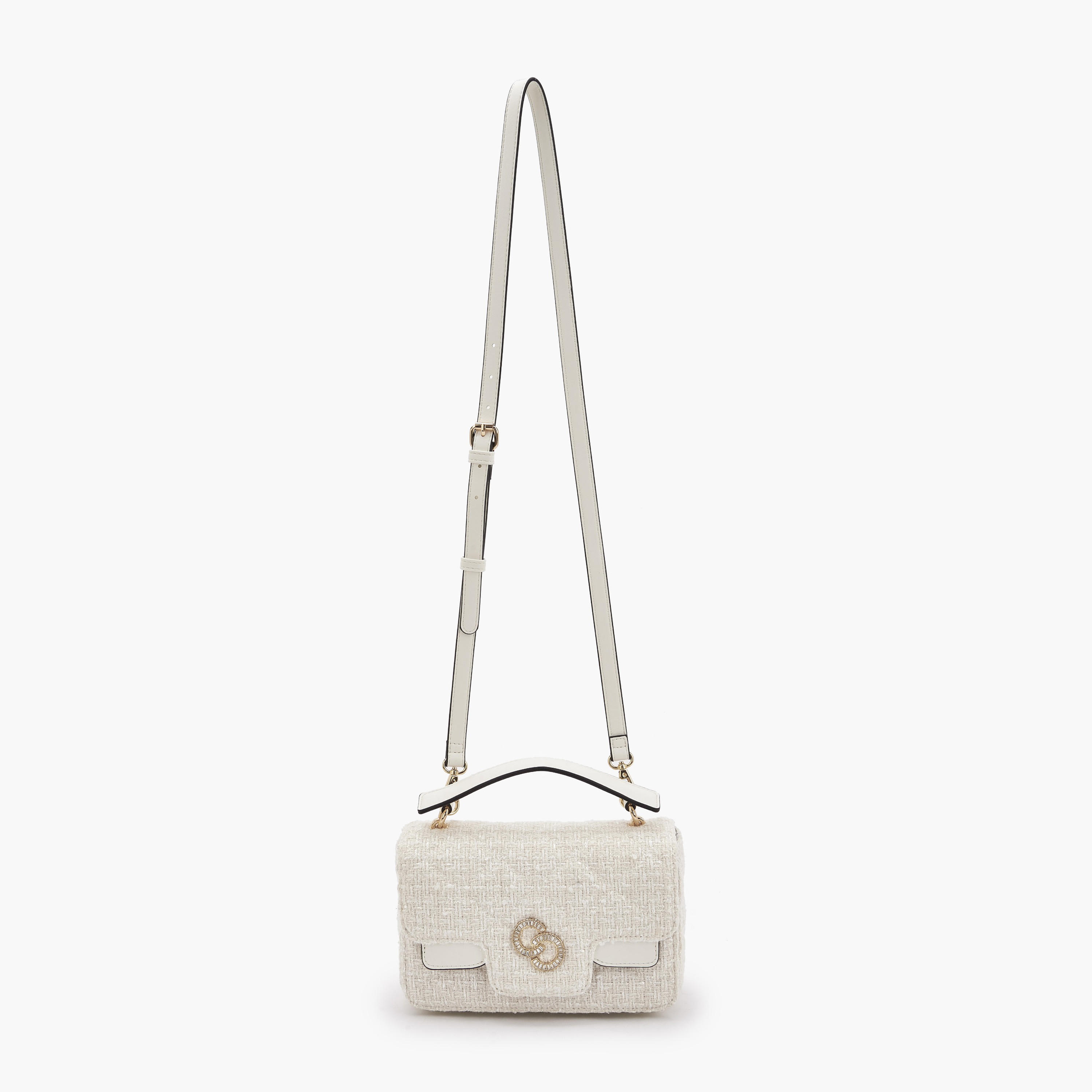 Celeste Textured Satchel Bag with Button Closure-women-bagsandwallets-handbags-image-2