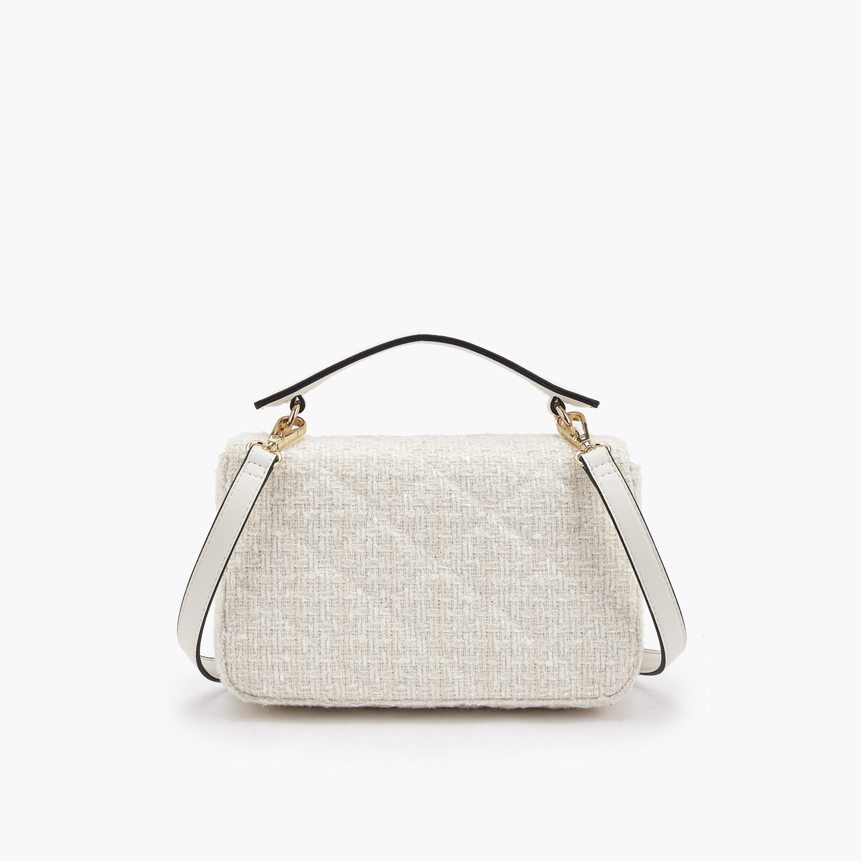 Celeste Textured Satchel Bag with Button Closure-women-bagsandwallets-handbags-image-5