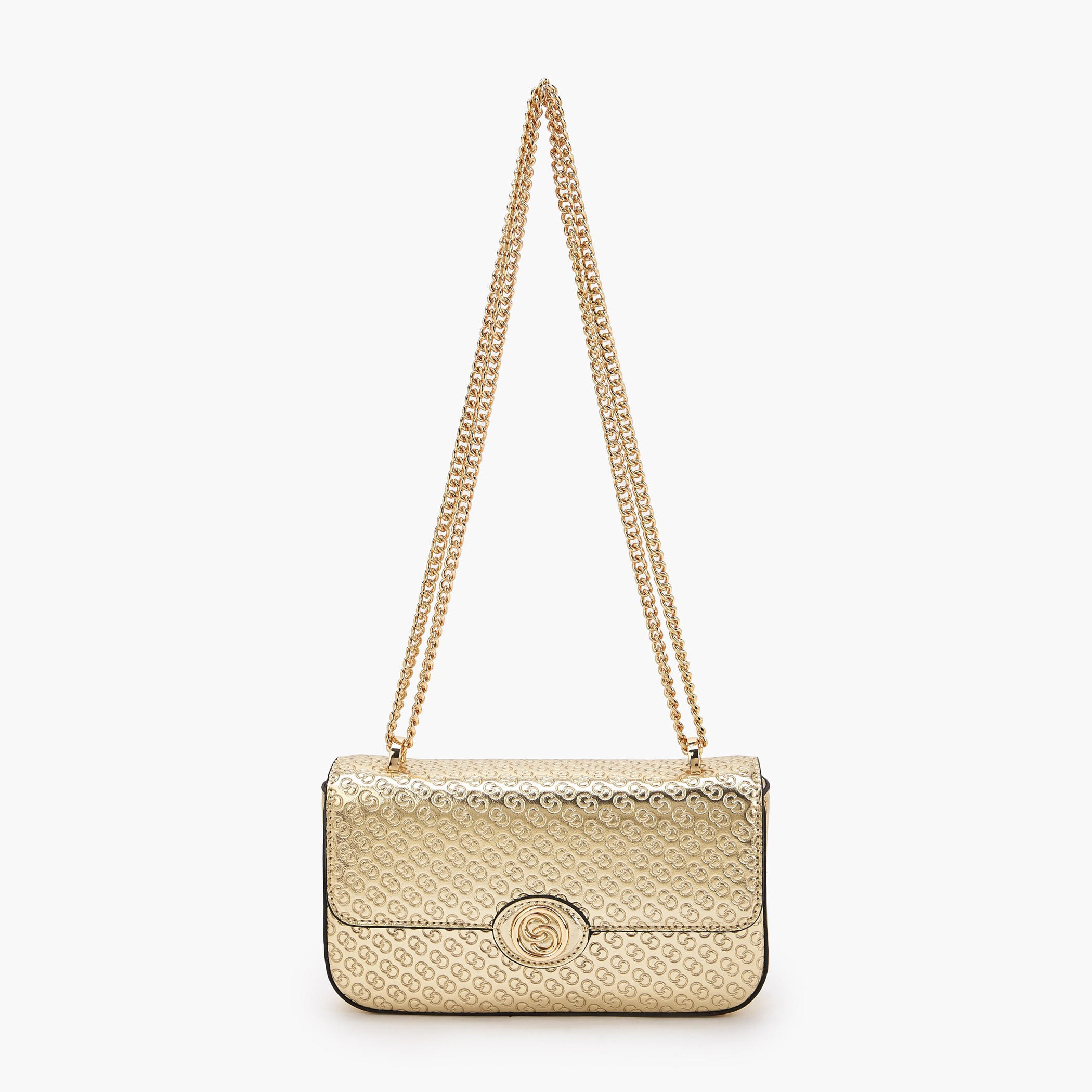 Celeste Monogram Embossed Crossbody Bag with Chain Strap-women-bagsandwallets-handbags-image-1