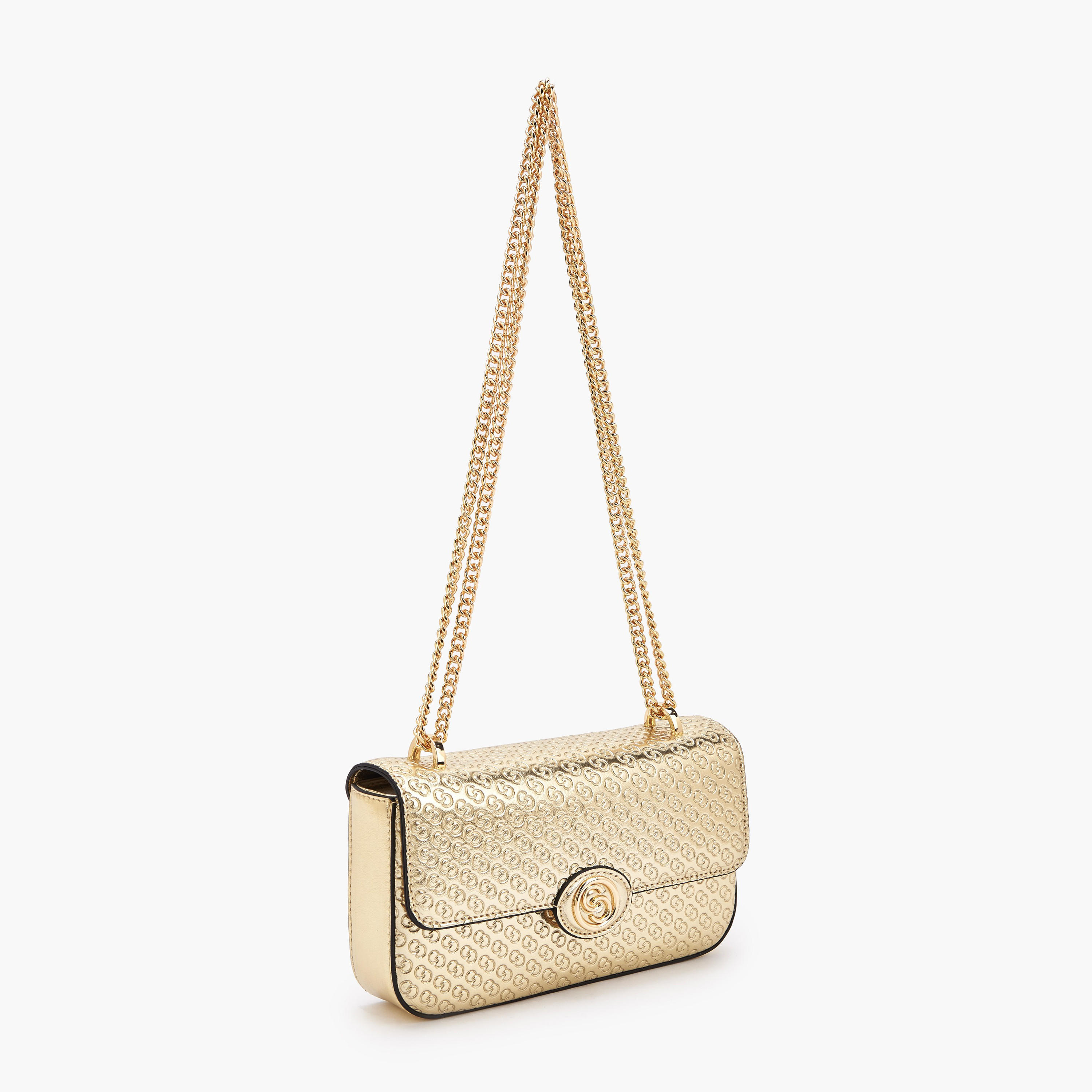 Celeste Monogram Embossed Crossbody Bag with Chain Strap-women-bagsandwallets-handbags-image-4