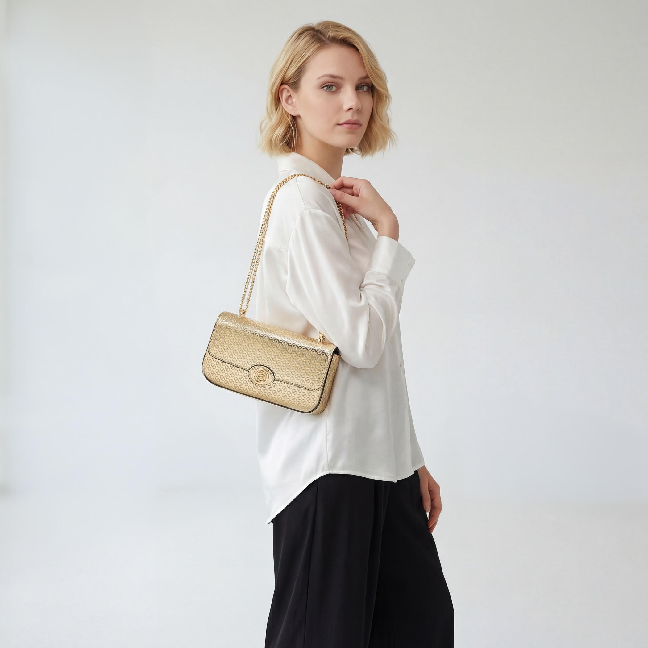 Celeste Monogram Embossed Crossbody Bag with Chain Strap-women-bagsandwallets-handbags-image-2