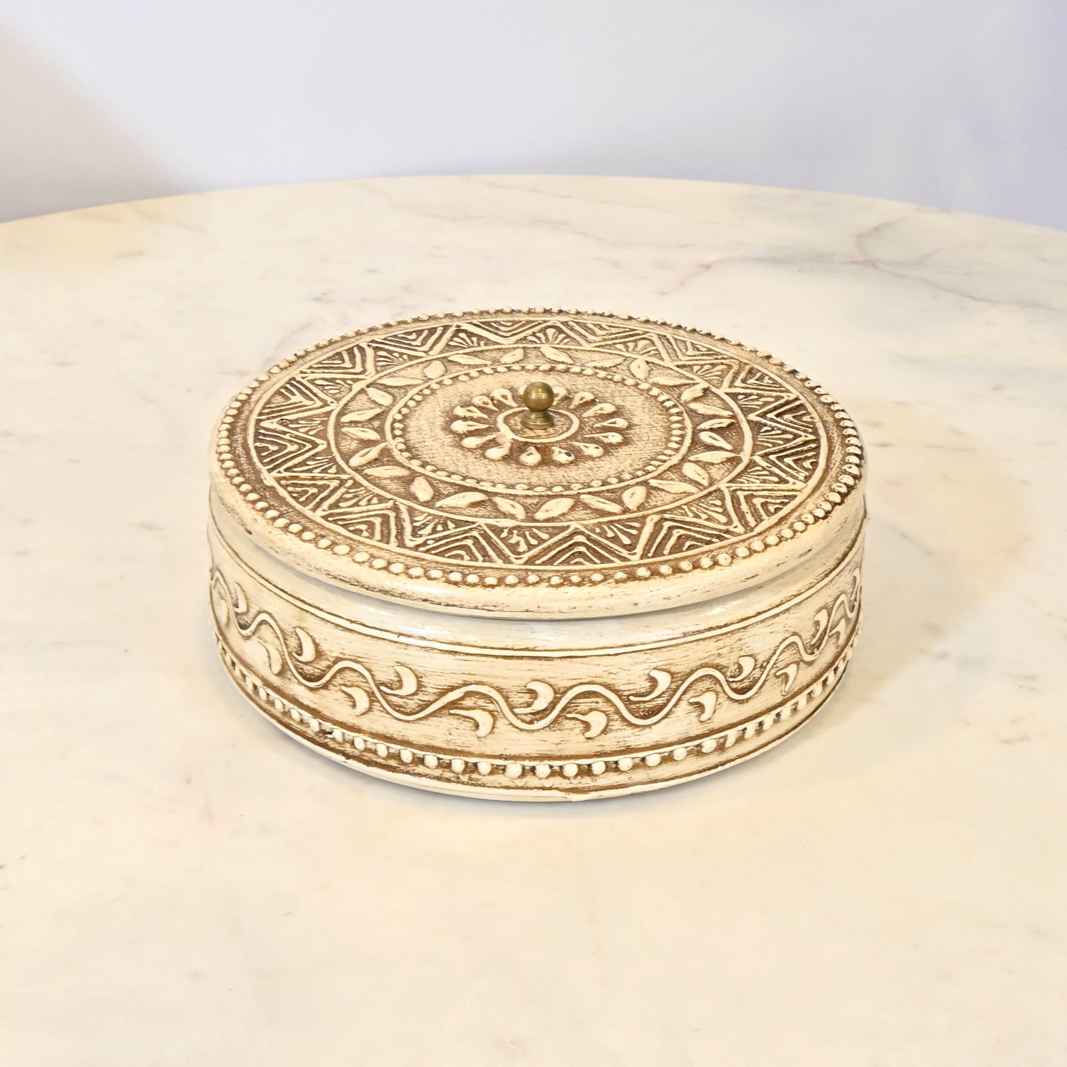 Carved Wooden Decorative Storage Box-household-decor-boxesandtrays-image-1