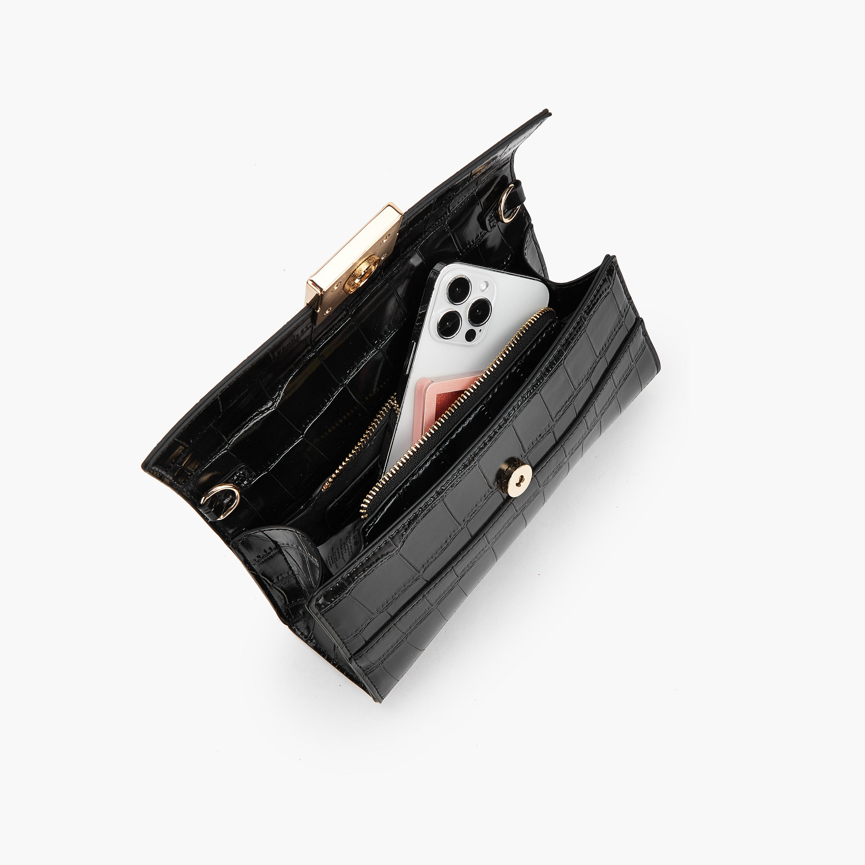 Elle Textured Crossbody Bag with Detachable Strap-women-bagsandwallets-handbags-image-7