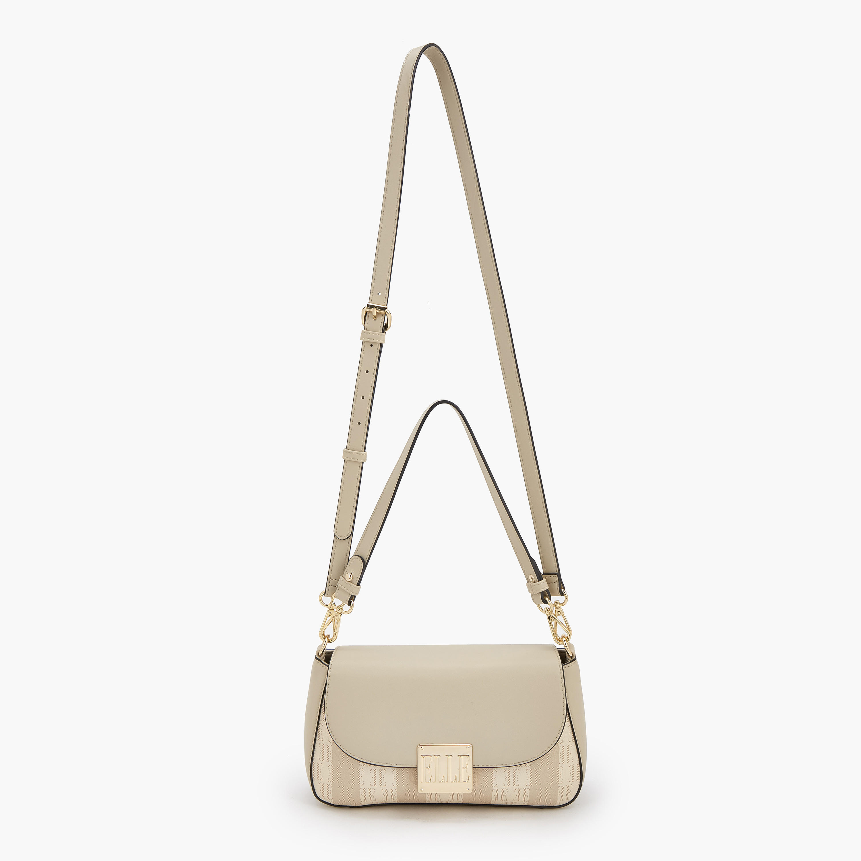 شنطة كتف بحزام قابل للفصل وطبعات مونوجرام من إيل-women-bagsandwallets-handbags-image-3