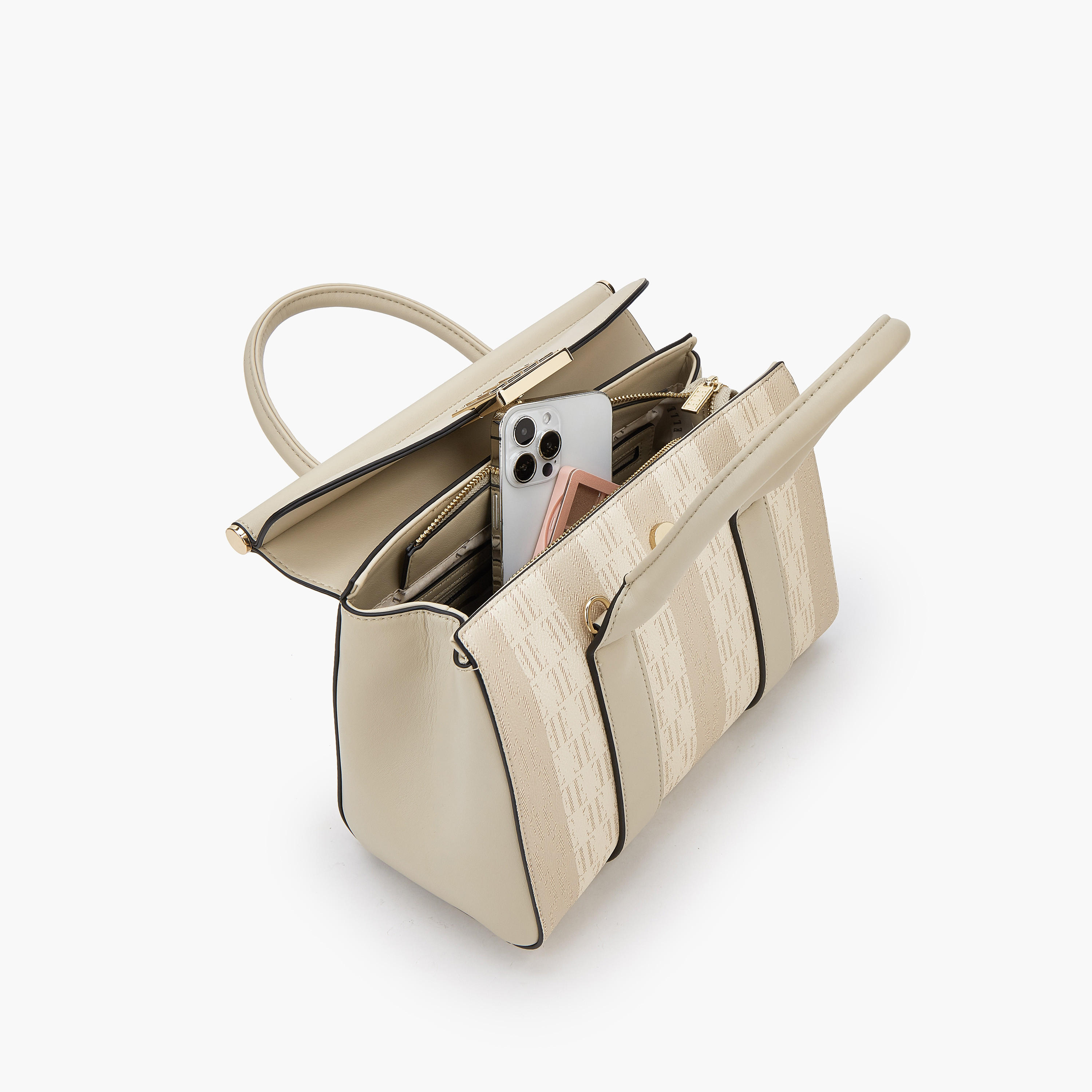 Elle Monogram Print Tote Bag with Detachable Strap-women-bagsandwallets-handbags-image-8