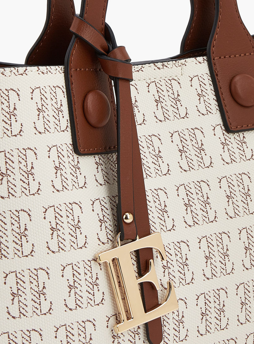 Elle Monogram Print Tote Bag with Detachable Strap-women-bagsandwallets-handbags-image-7