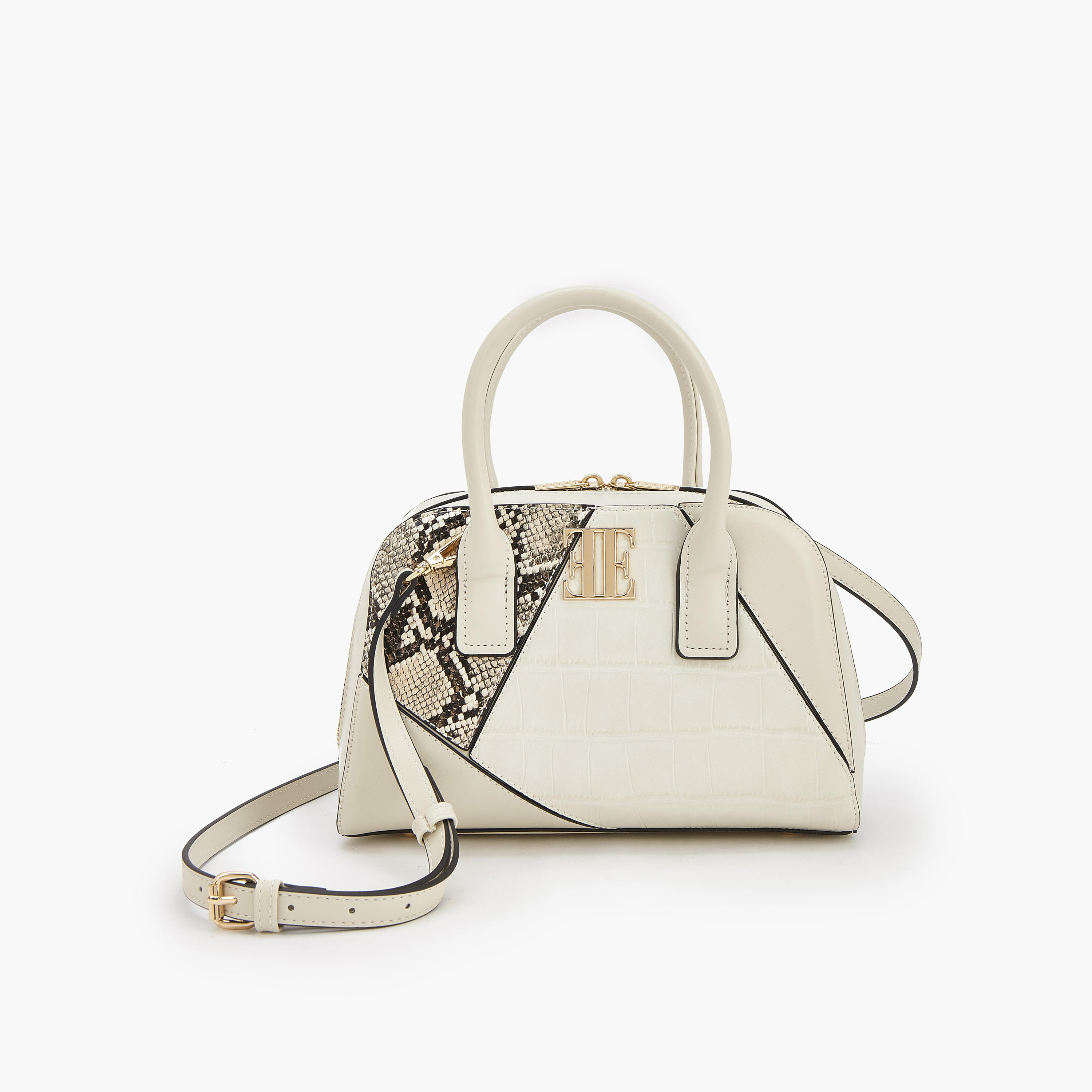 Elle Textured Tote Bag with Detachable Strap-women-bagsandwallets-handbags-image-1