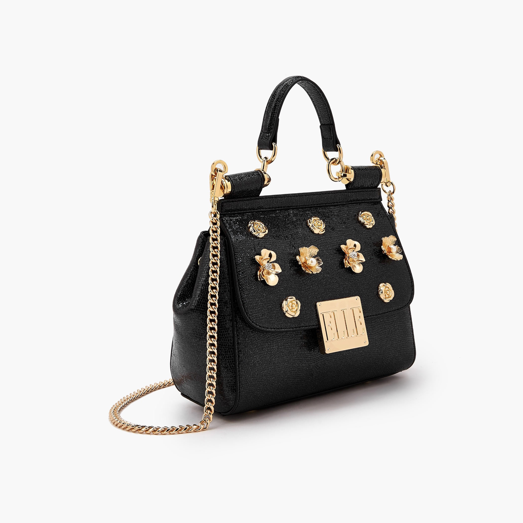 شنطة ساتشيل مزينة بحليات زهرية مع حزام سلسلة من إيل-women-bagsandwallets-handbags-image-4