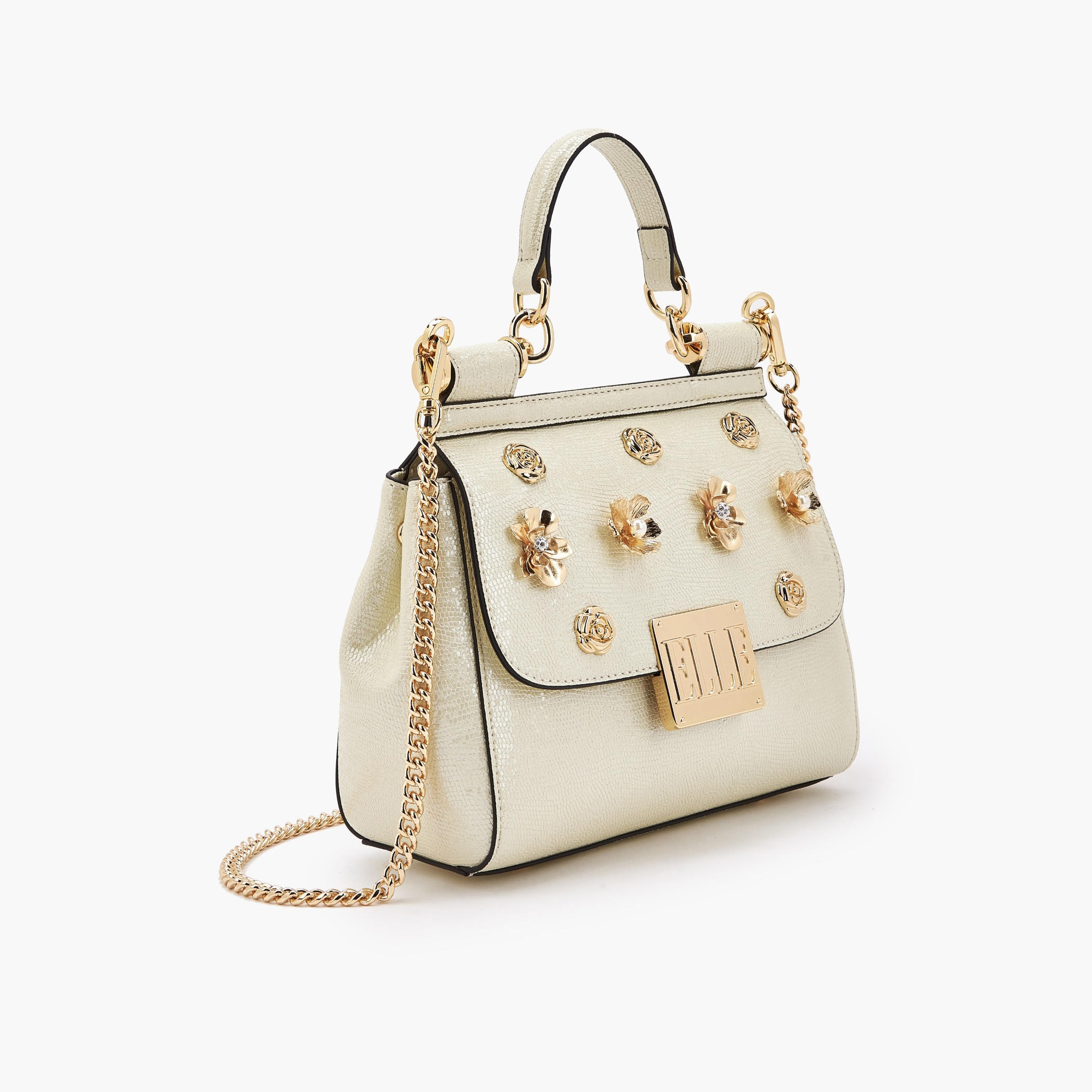 Elle Floral Embellished Satchel Bag with Chain Strap-women-bagsandwallets-handbags-image-3