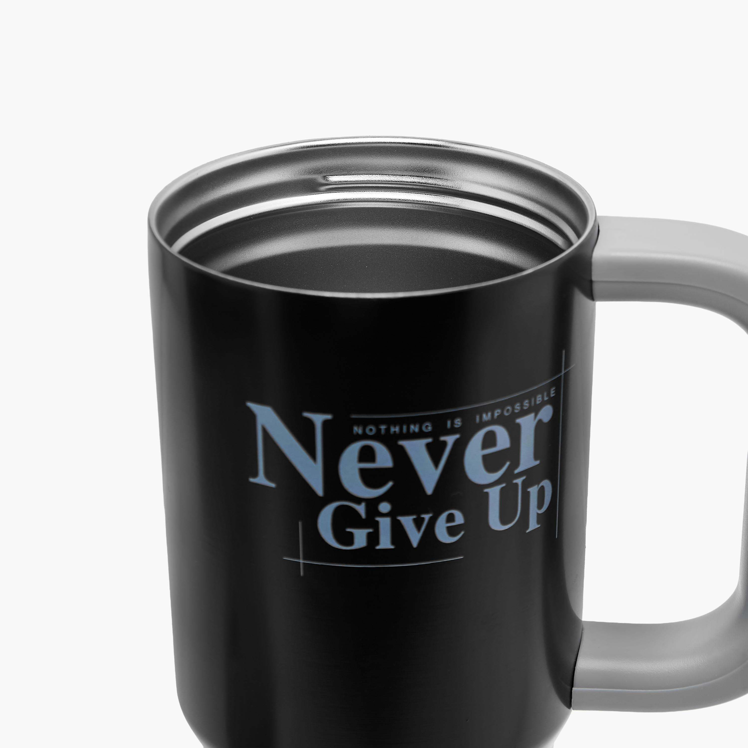 Slogan Print Stainless Steel Tumbler with Straw-household-dining-teaandcoffee-travelmugsandsippers-image-6