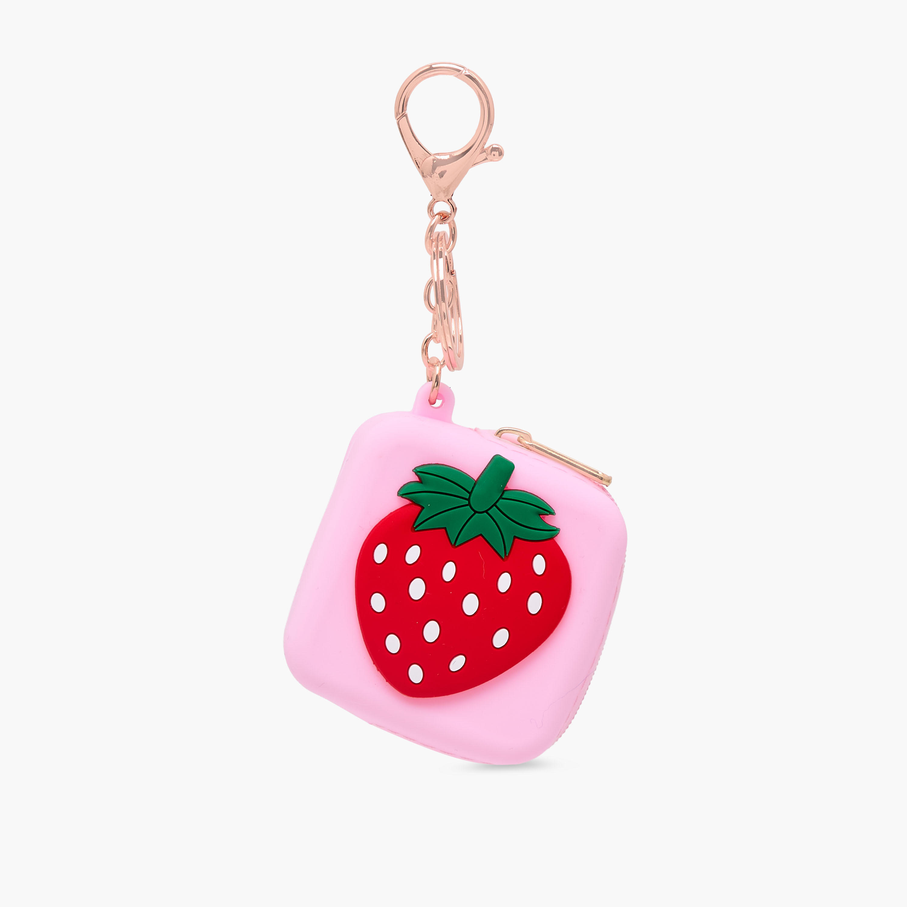 Bag Charm with Strawberry Embossed Design-girls-accessories-keyringsandbagcharms-image-1