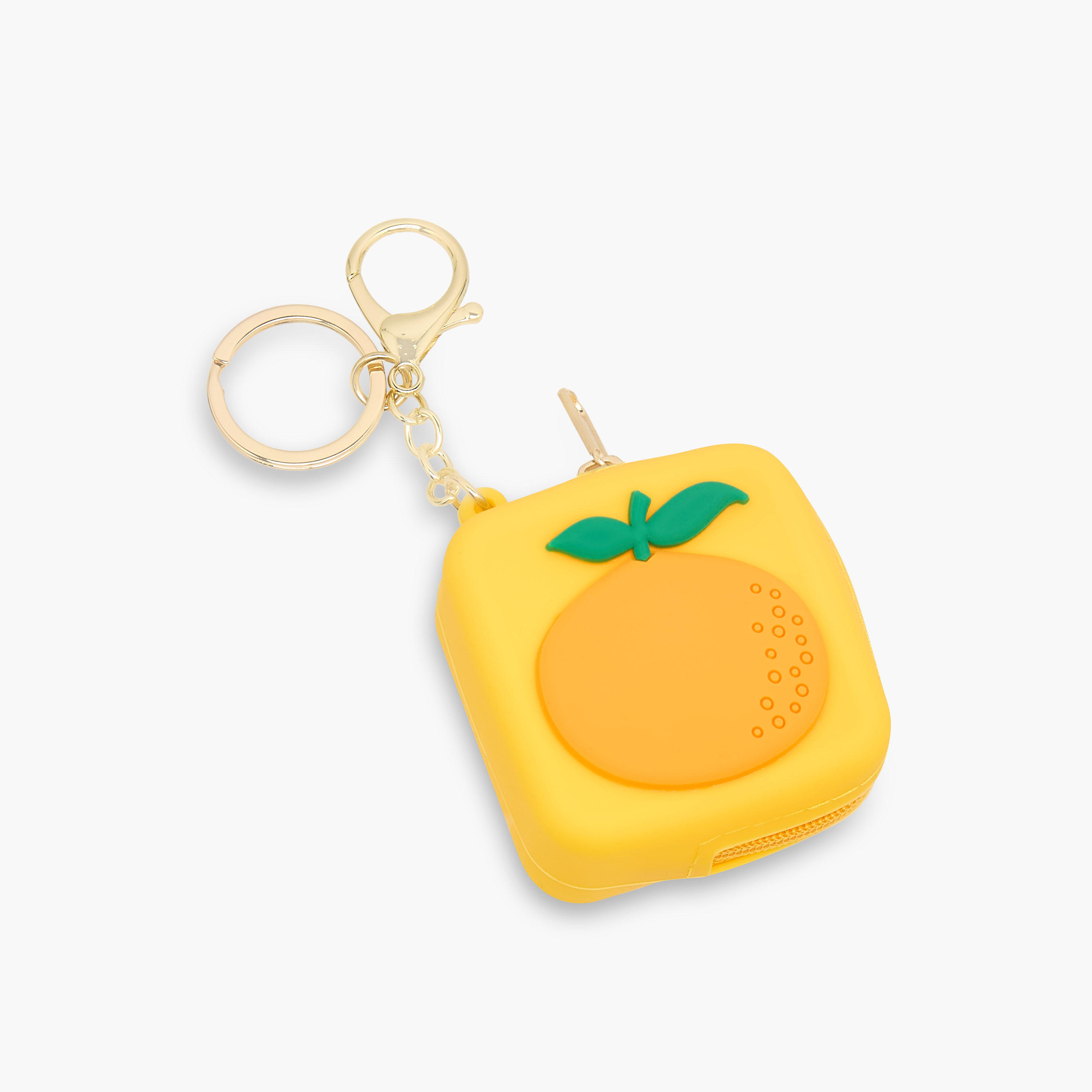 Bag Charm with Orange Embossed Design-girls-accessories-keyringsandbagcharms-image-2