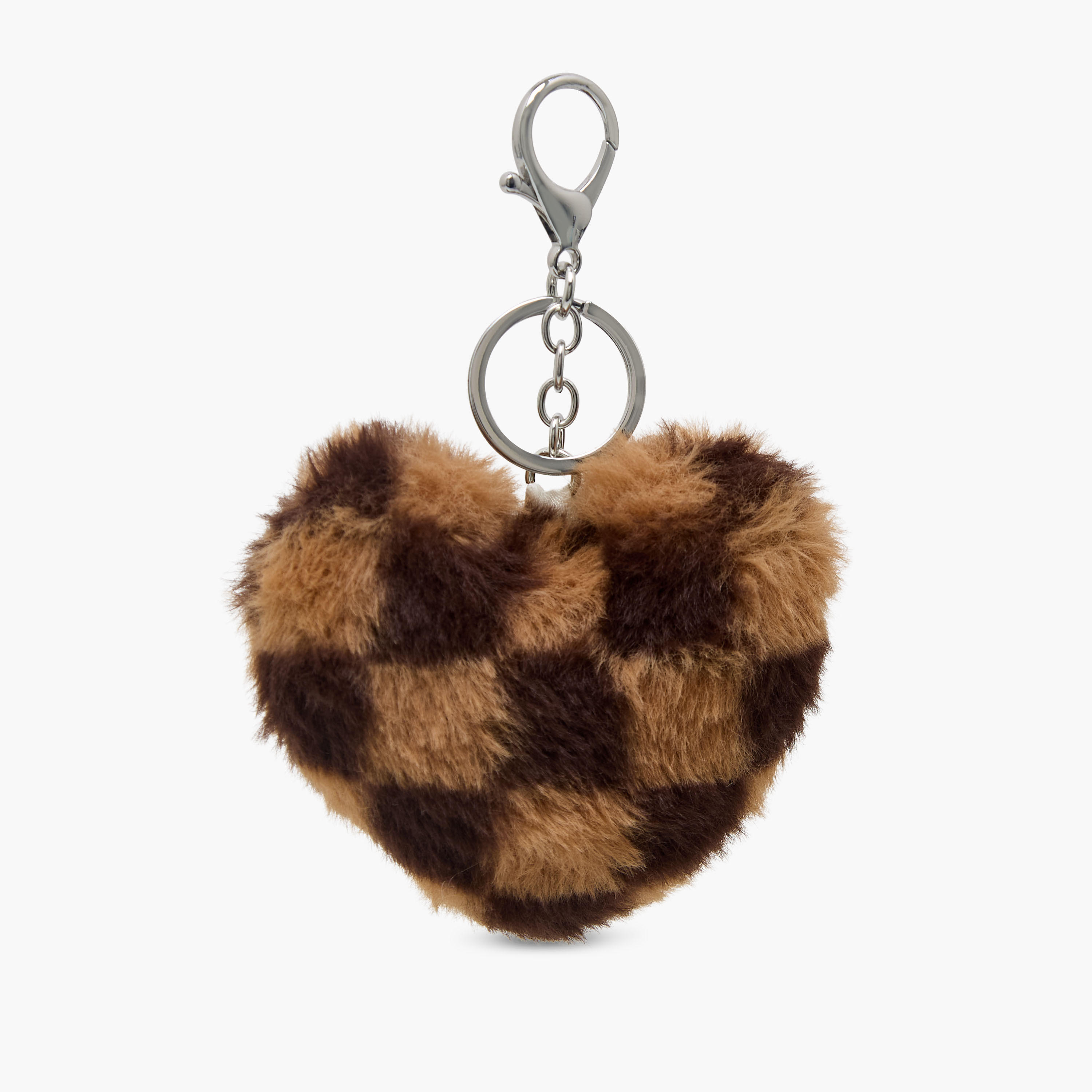 Key Chain with Plush Heart Shape-girls-accessories-keyringsandbagcharms-image-1