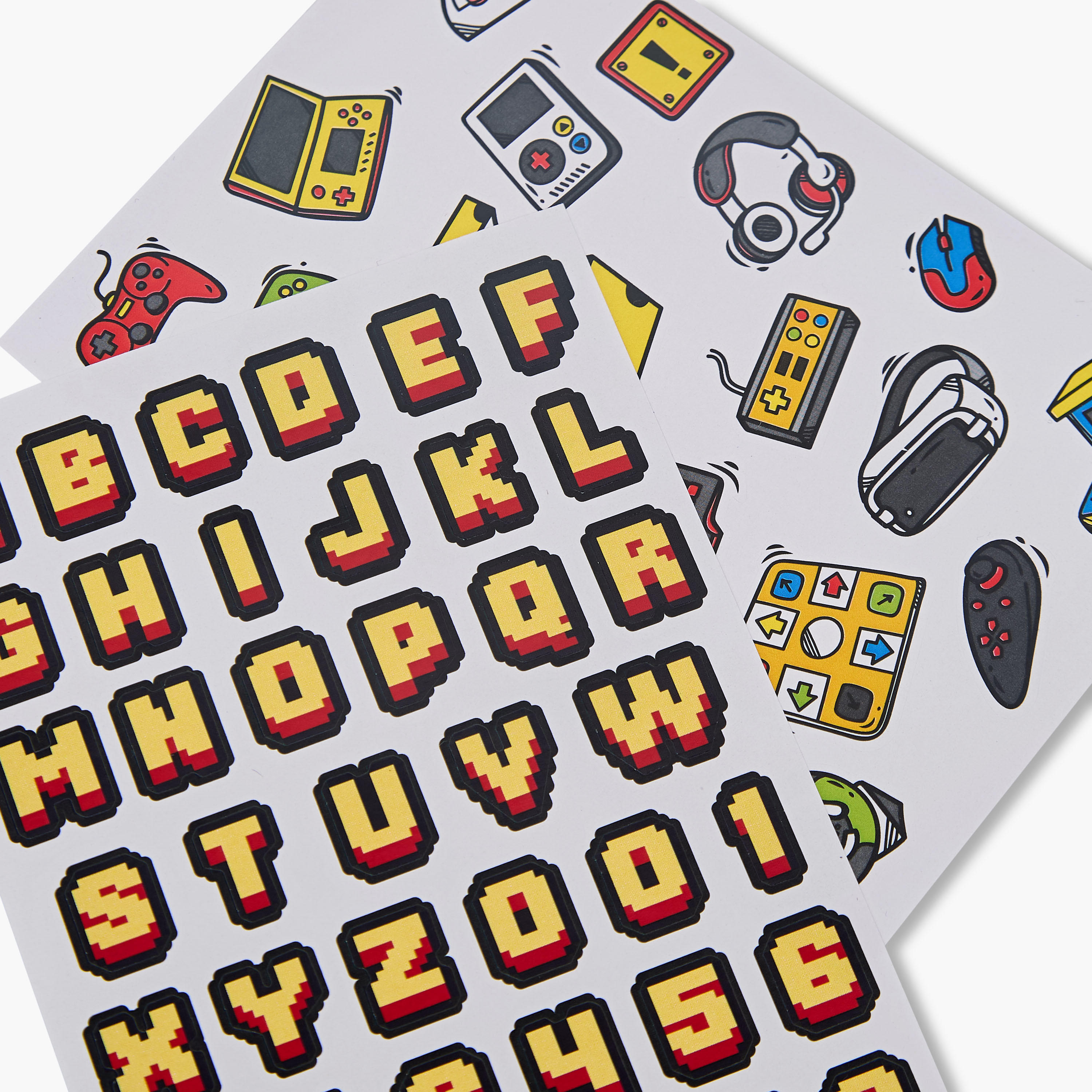 Game Print Stationery Set with Notebook, Stickers, Pens - Set of 6-school-stationery-sets-image-8