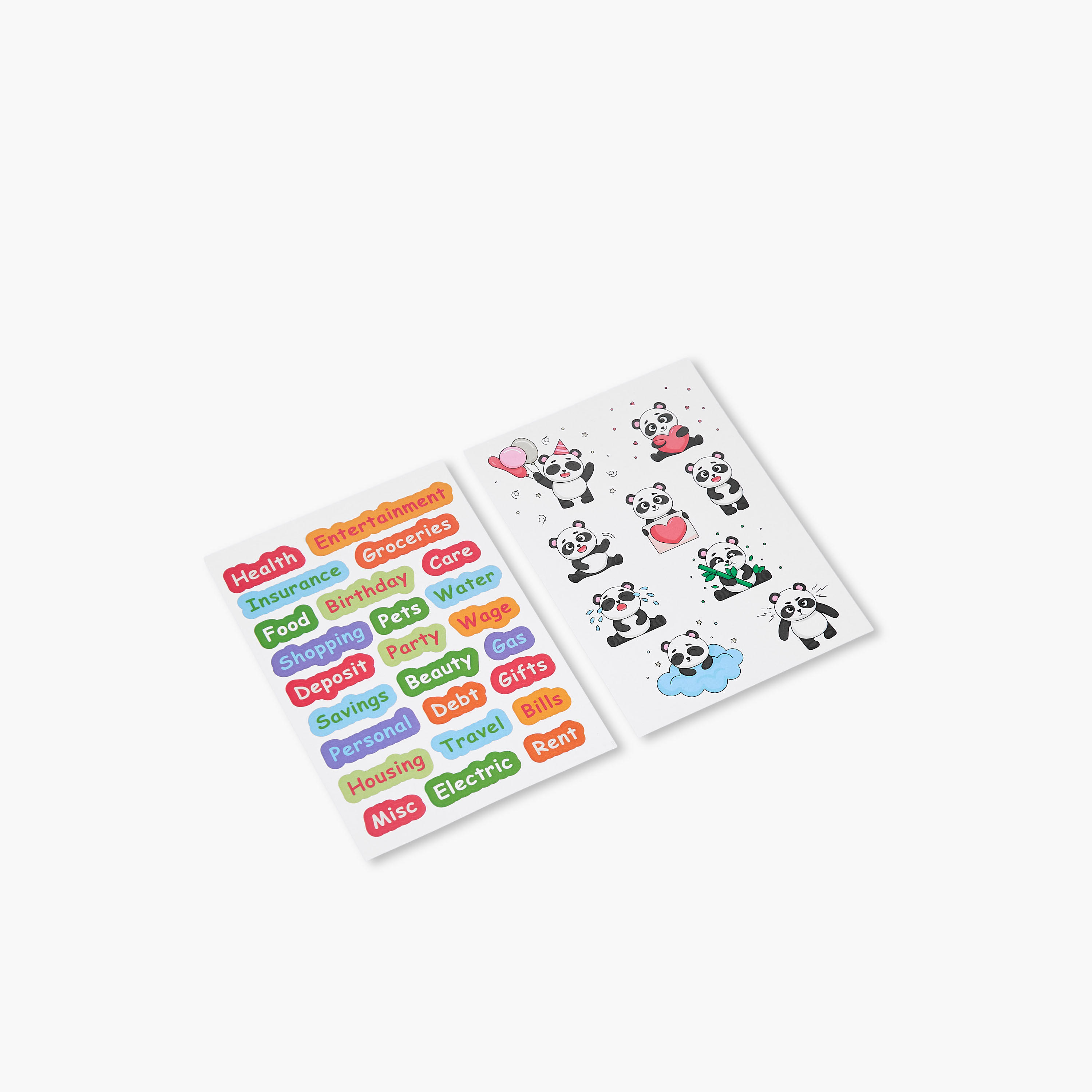 Panda Print Stationery Set with Notebook, Stickers, Pens - 6-Piece-school-stationery-sets-image-5