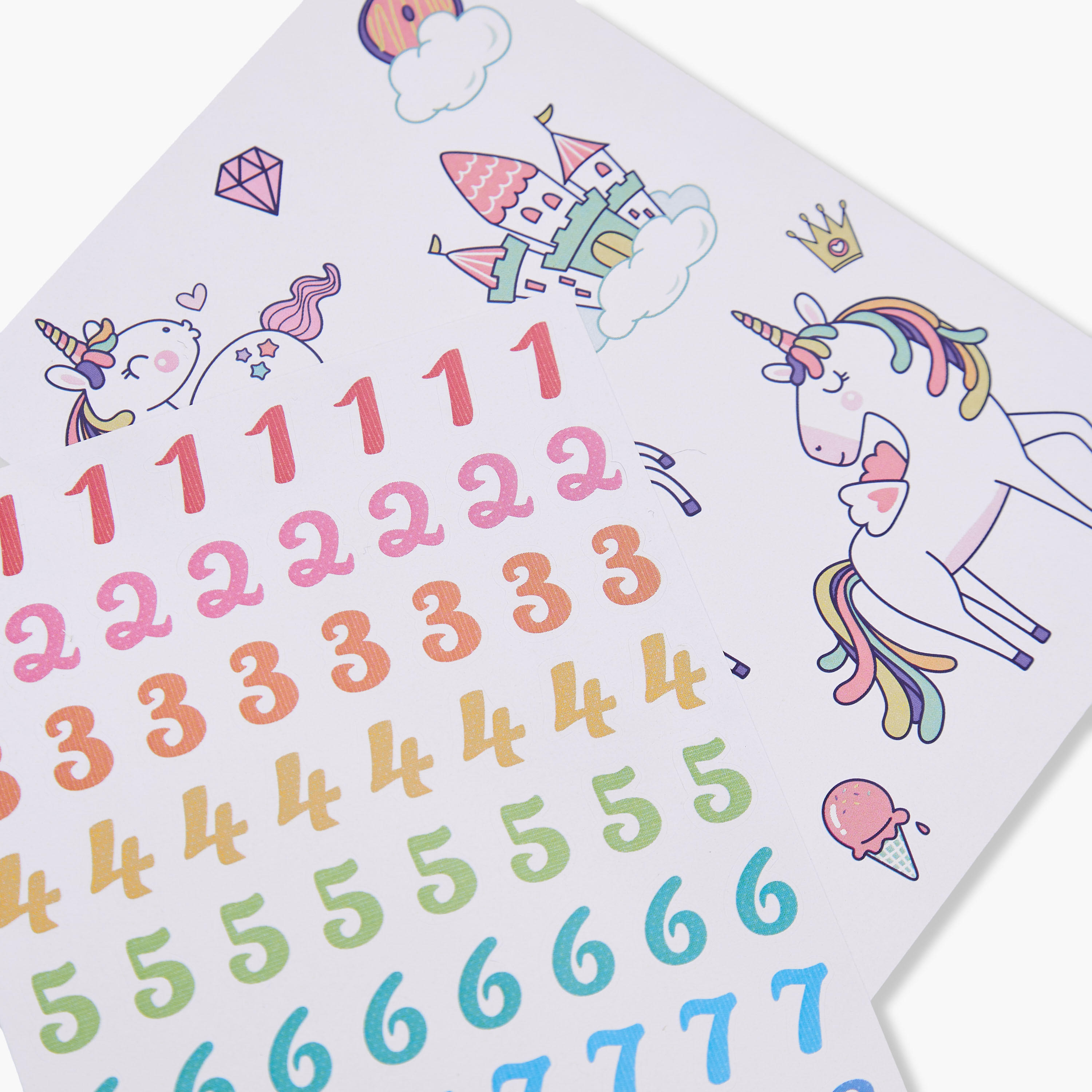 Unicorn Print Stationery Set with Notebook, Stickers, Pens - 6-Piece-school-stationery-sets-image-9